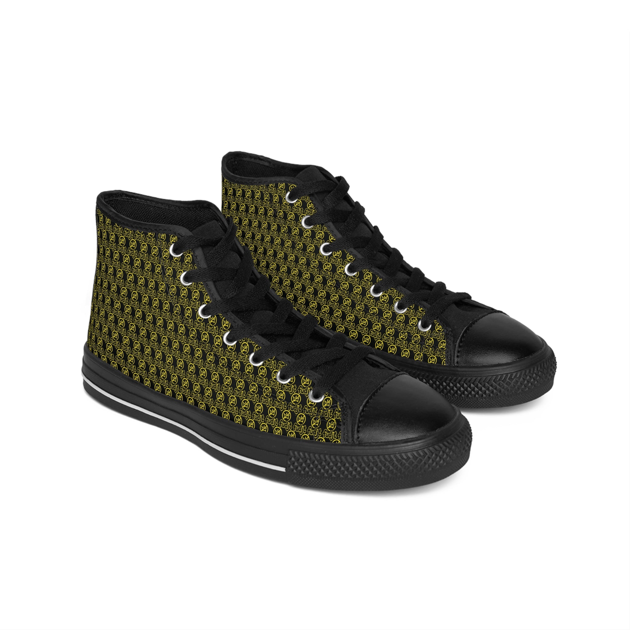 Black Golden fudjt No Kings Street Style Sneakers | Women & Girls .5 High Top