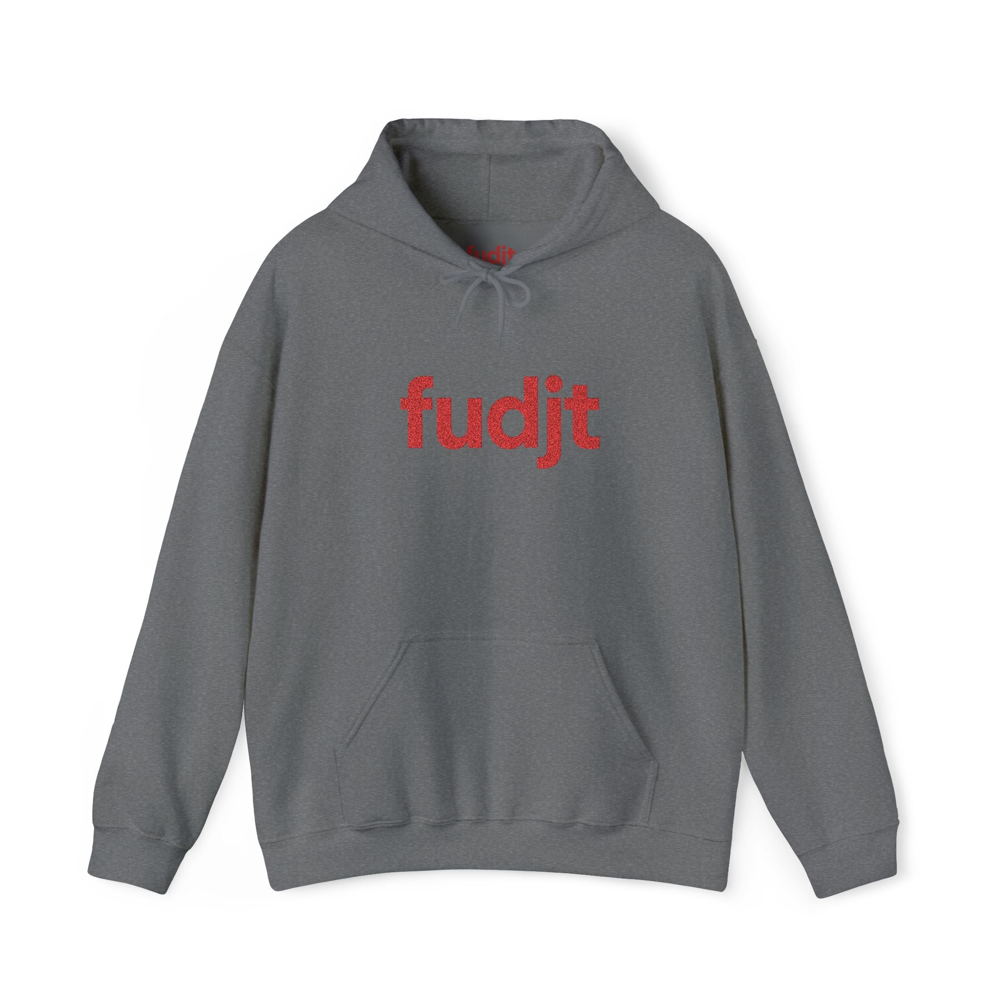 Red fudjt Embroidered Heavy Blend Hooded Sweatshirt | 15 Colors | Stand For Something.