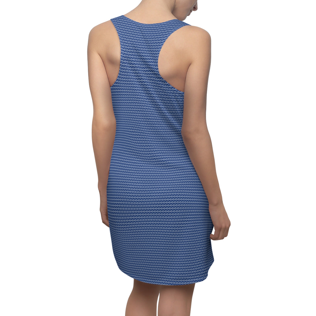 Dark Blue fudjt Unbroken Chain .5 Chic Racerback Dress