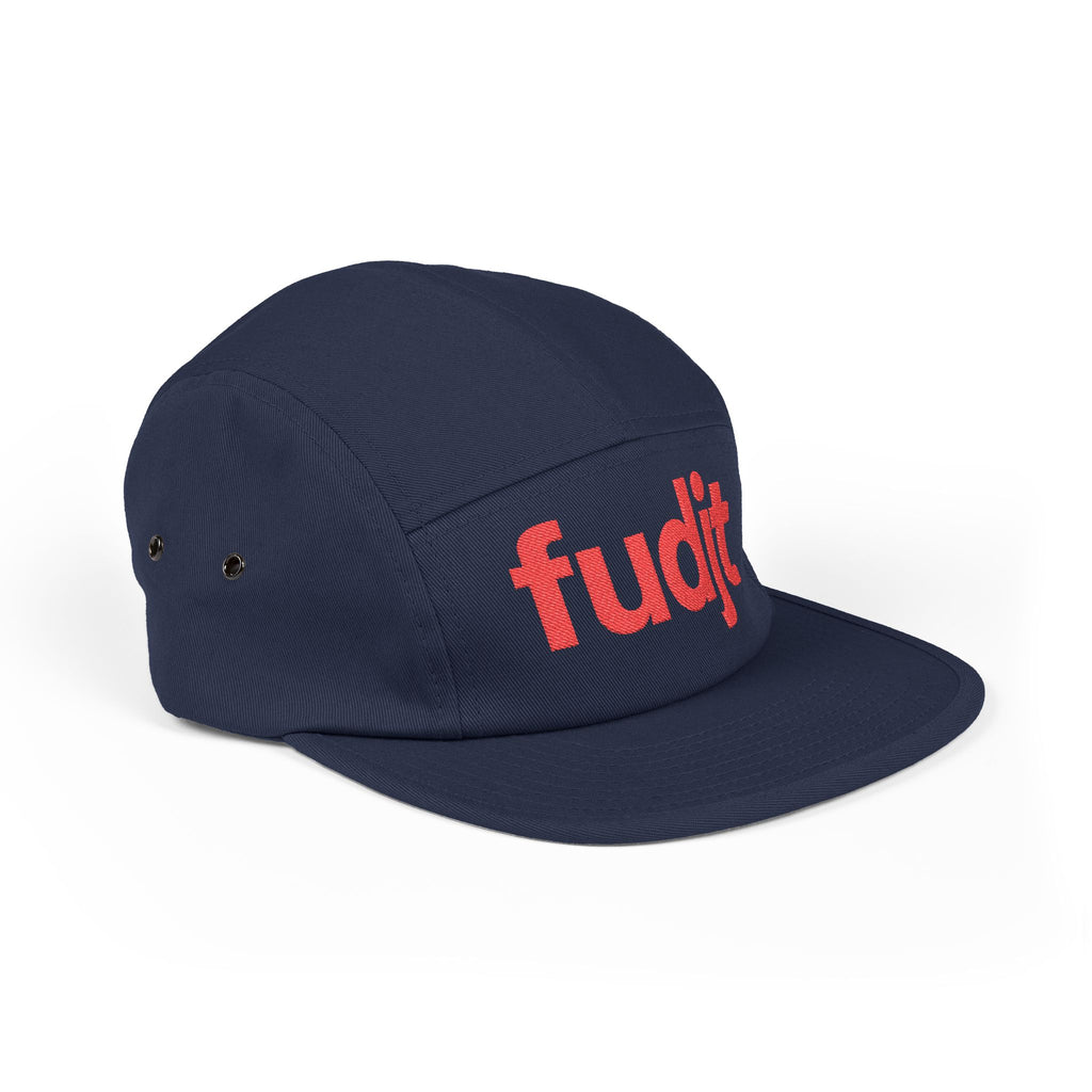 Embroidered 5 Panel Cap - Red fudjt Logo - 6 Colors