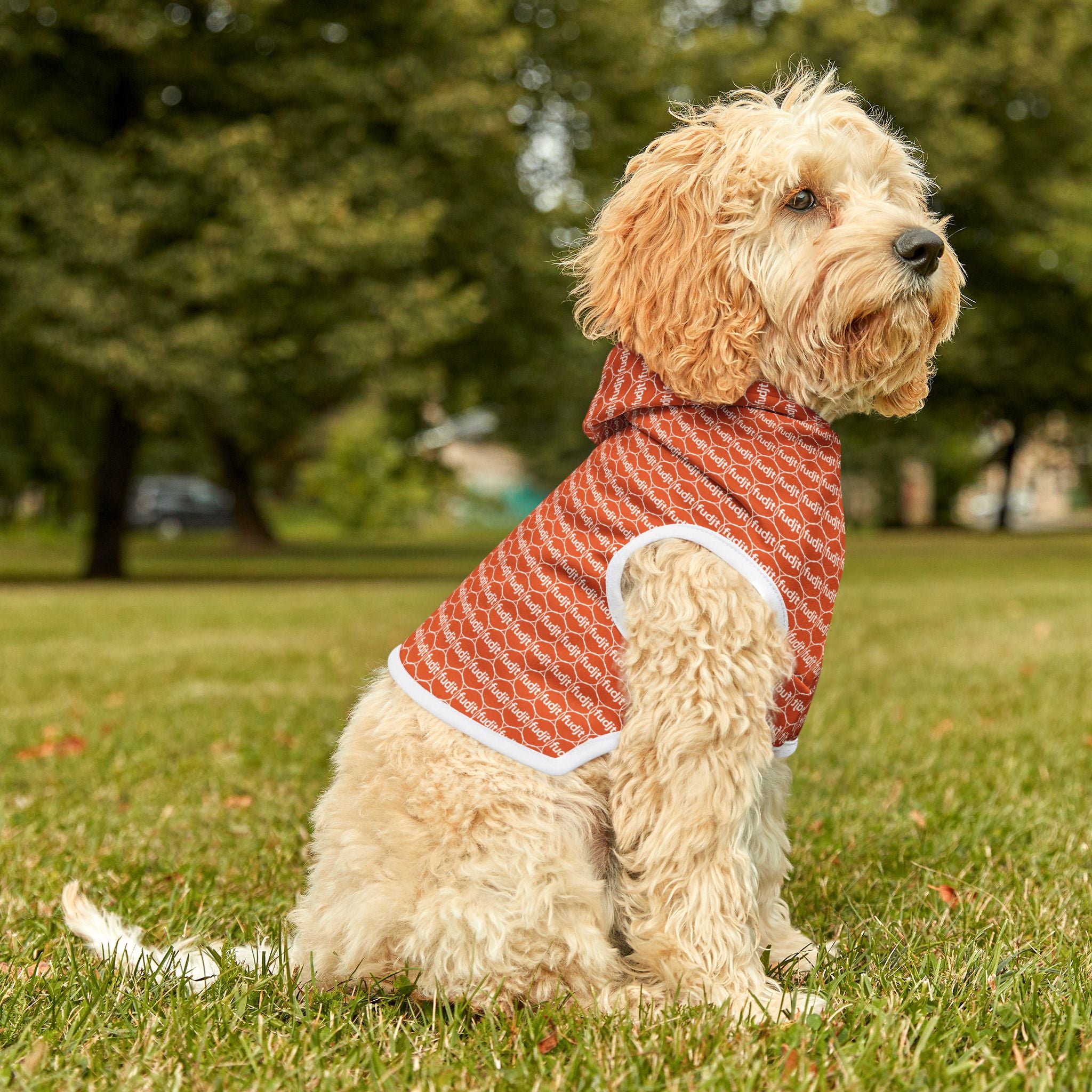 Orange fudjt Pet Hoodie | Unbroken Chain 1.25 | 7 Sizes