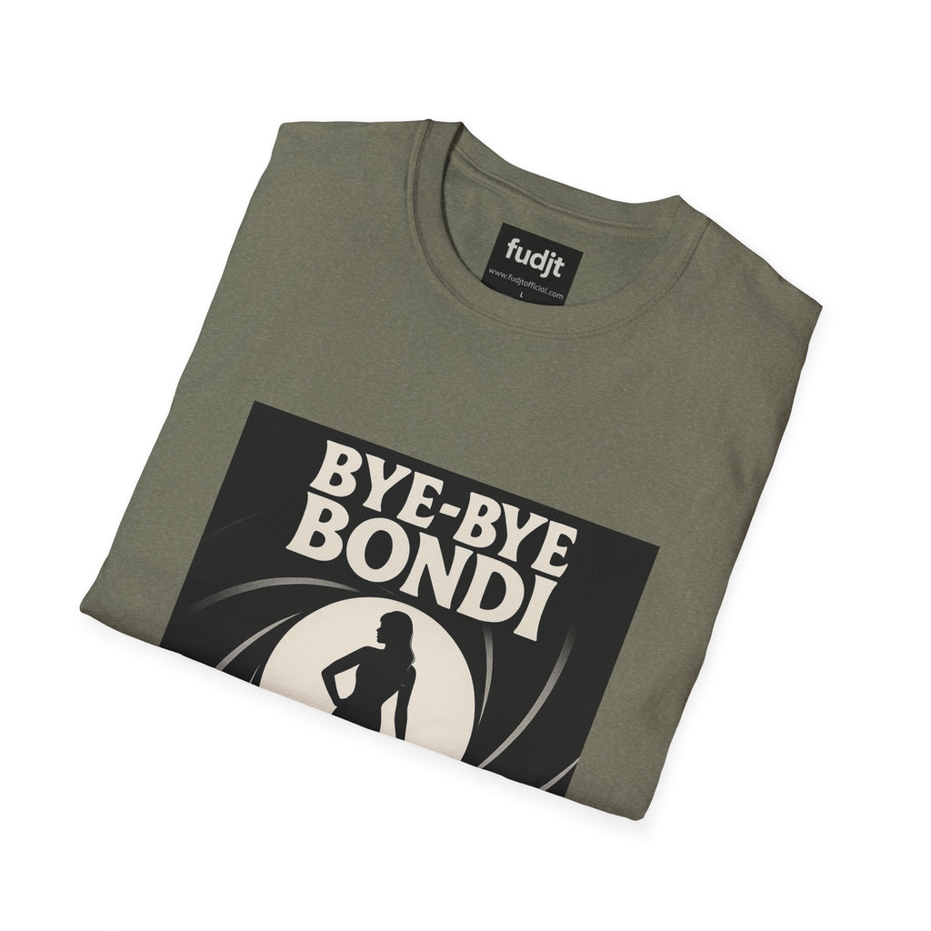 Bye-Bye Bondi | Black Smoke Screen Retro fudjt Tee | 15 Colors
