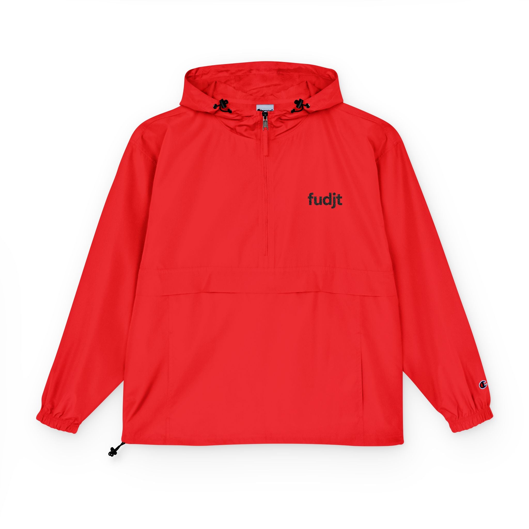 Packable Black fudjt logo Anorak Jacket - Champion Unisex Adventure Wear | 7 Colors