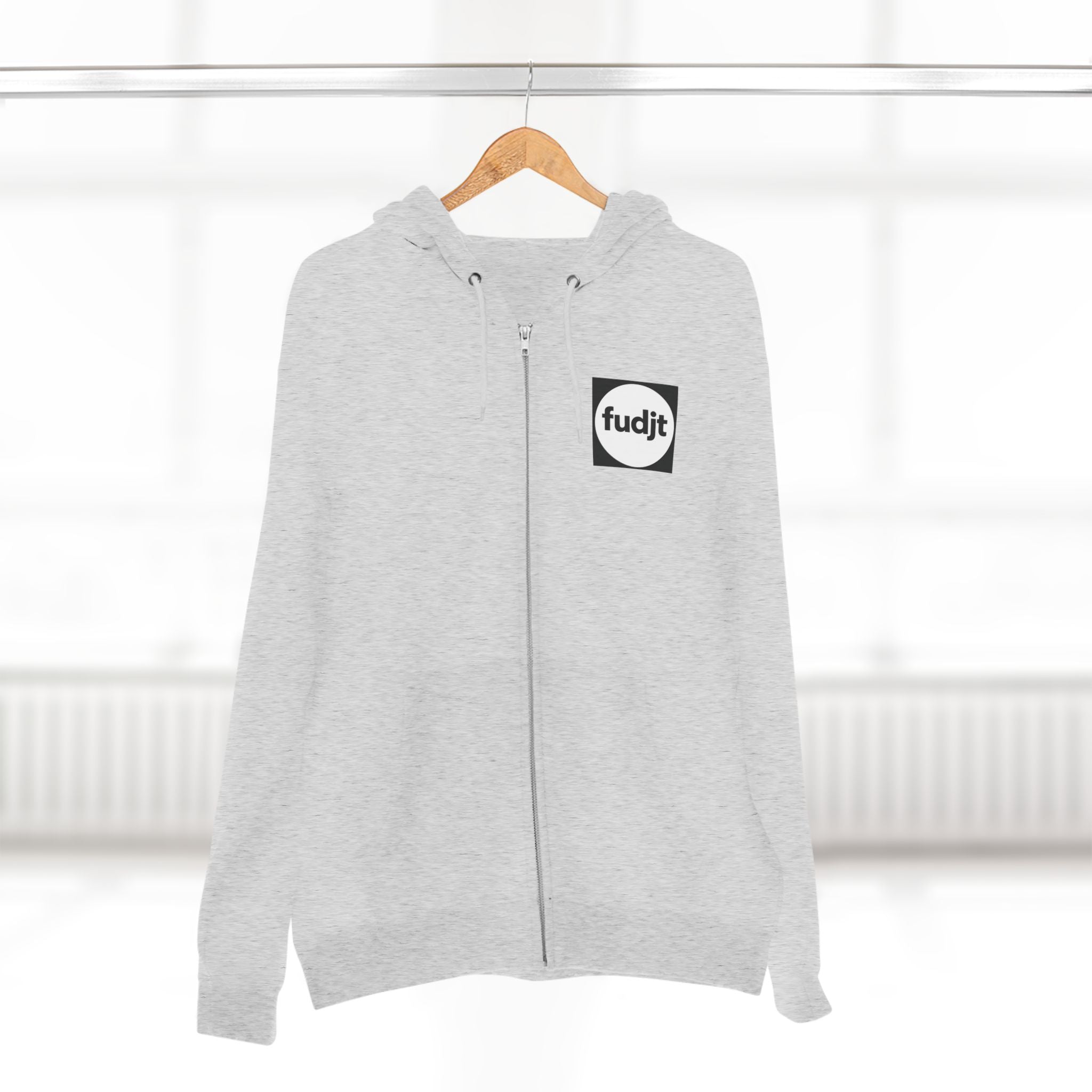 Bye-Bye Bondi | Black Square fudjt Circle Front, Smoke Screen Retro Backside Zip Hoodie | 8 Colors