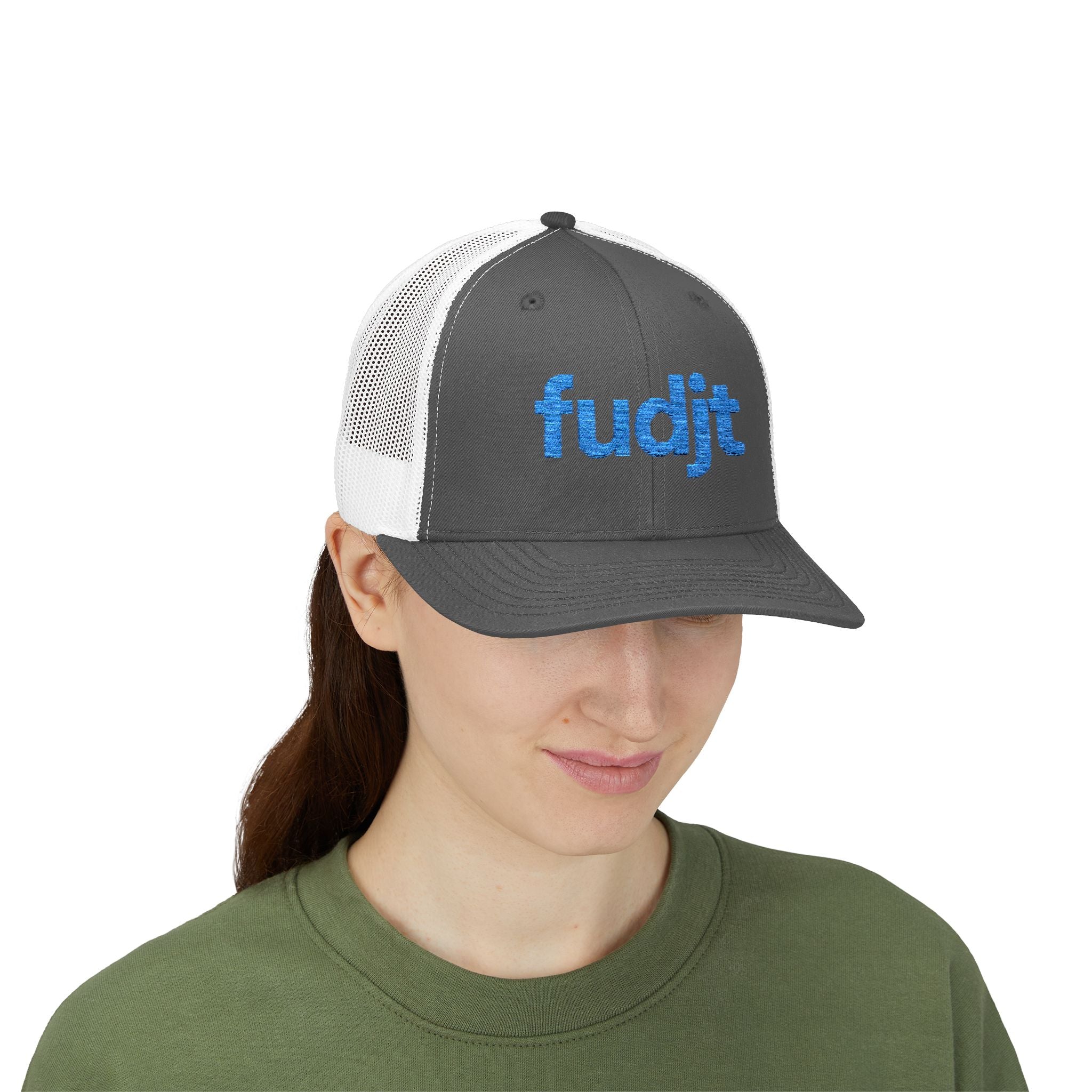 Light Blue fudjt logo Snapback Trucker Cap | 6 Colors