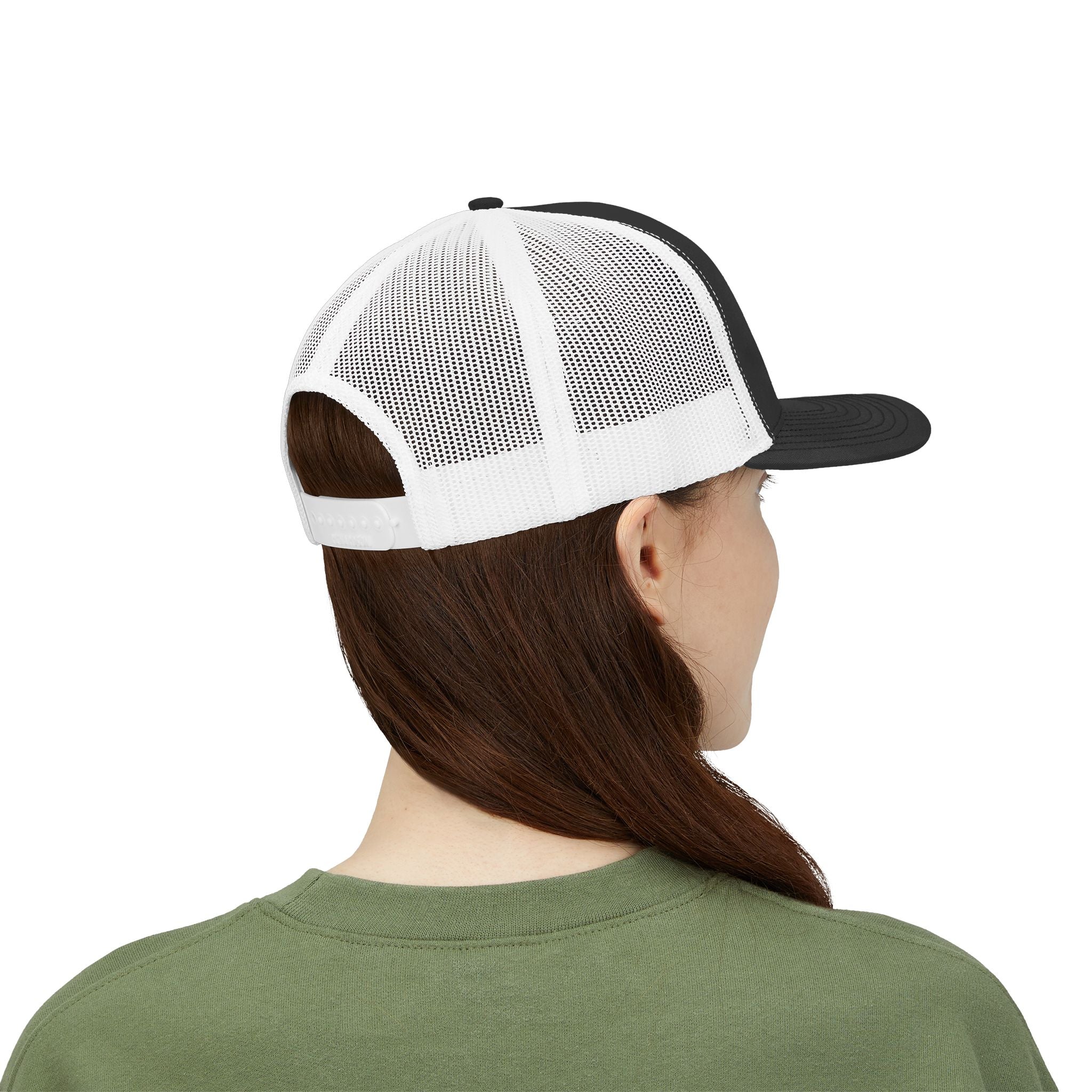 He's on the List | White Embroidered Fudjt Snapback Trucker Cap in 6 Colors | Trending Now