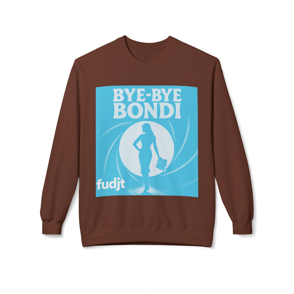 BYE-BYE BONDI | Blue Smoke Screen Retro fudjt Crewneck Sweatshirt | 14 Colors