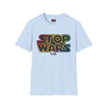fudjt "STOP WARS" Retro Rainbow Anti-War Everyday Soft & Stylish Tee | Black fudjt | 7 Colors