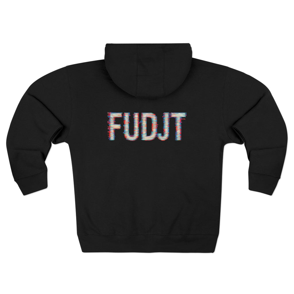 FUDJT Glitch Zip Hoodie | Bold Front & Backside | 7 Colors