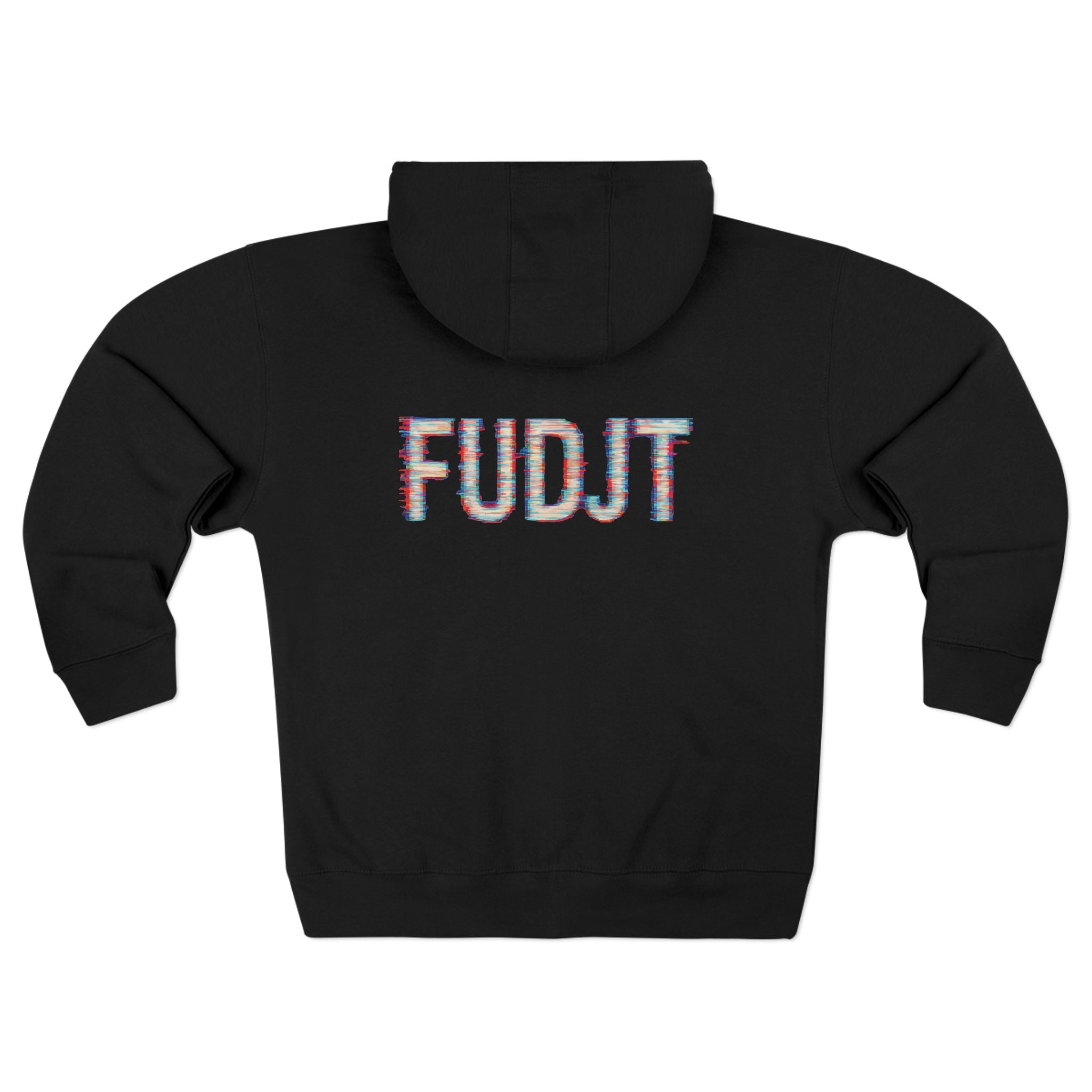 FUDJT Glitch Zip Hoodie | Bold Front & Backside | 7 Colors