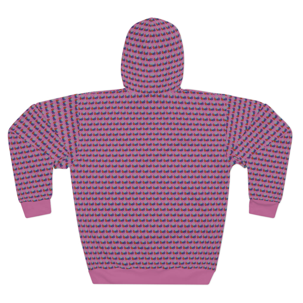 fudjt No Kings Clown Town Hoodie | All Over Light PInk 1