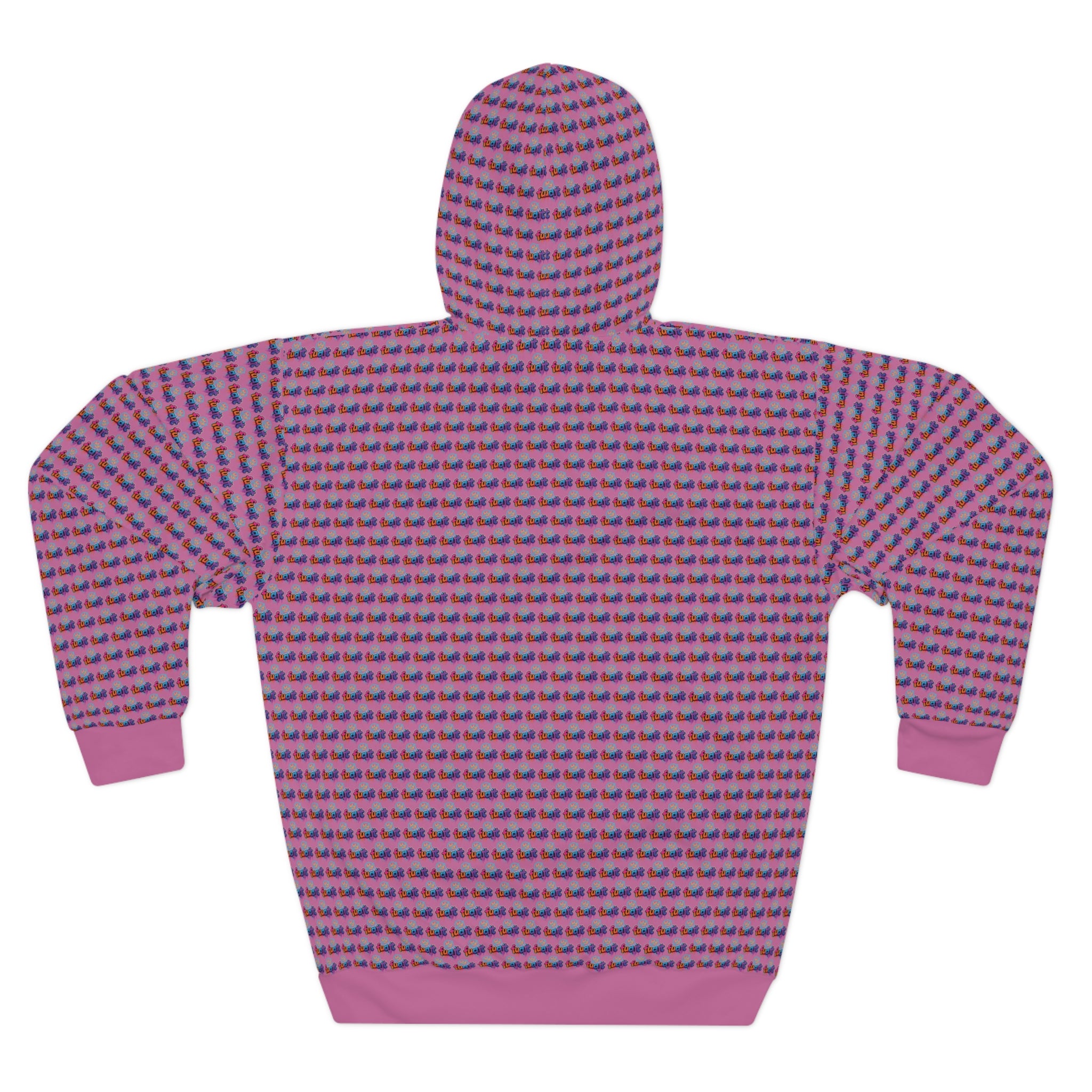 fudjt No Kings Clown Town Hoodie | All Over Light PInk 1