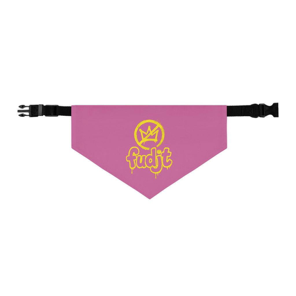Light Pink Golden fudjt No Kings Bandana Collar for Dogs, Cats & More | 4 Sizes