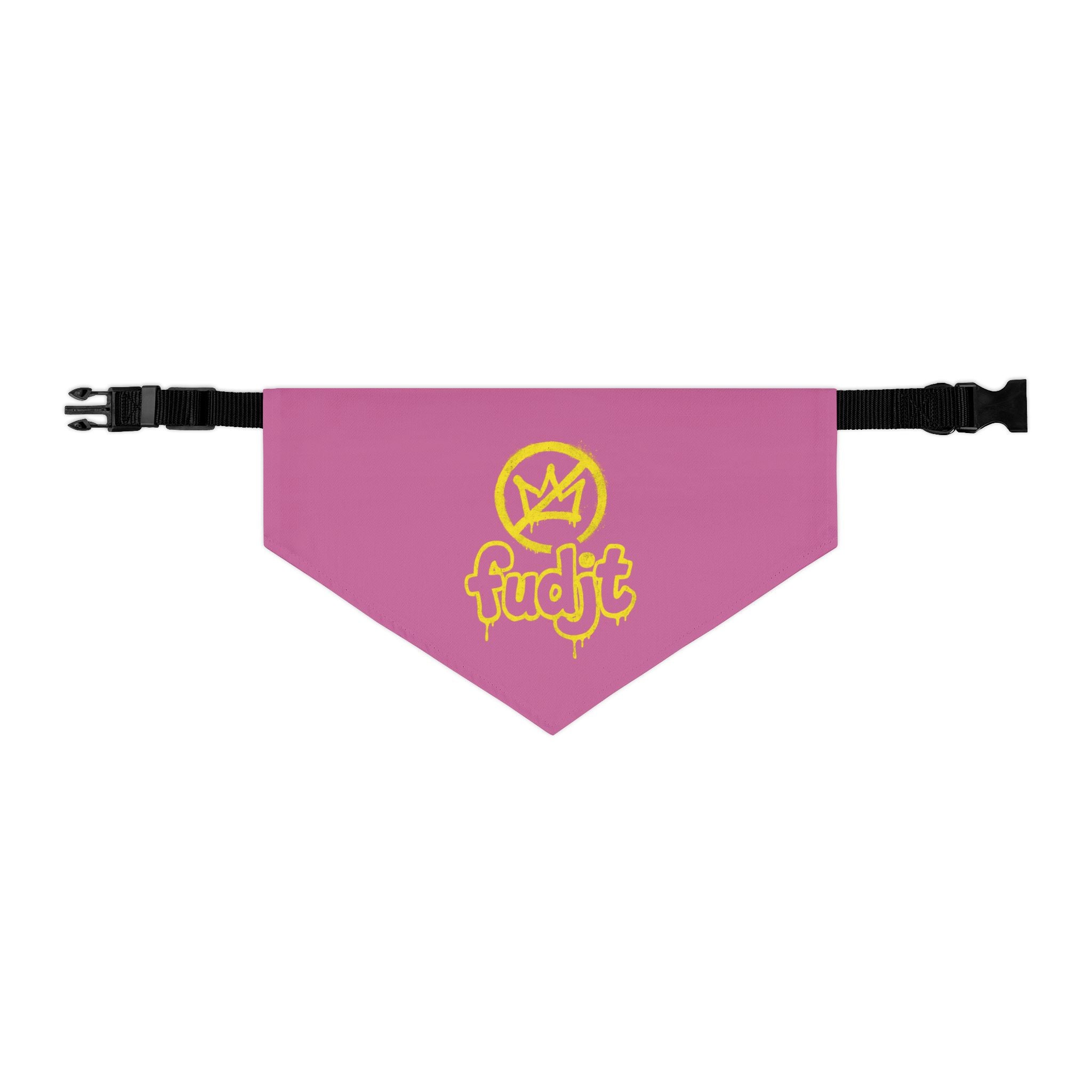 Light Pink Golden fudjt No Kings Bandana Collar for Dogs, Cats & More | 4 Sizes