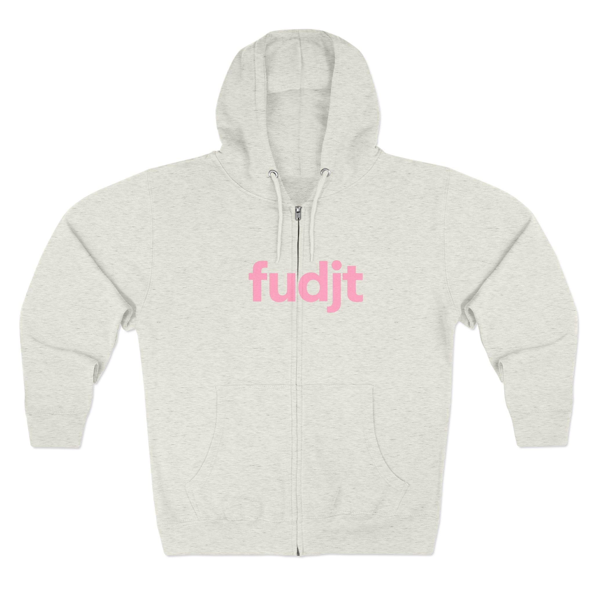 Zip Hoodie with Pink fudjt Design | Cozy Everyday Comfort | 8 Colors