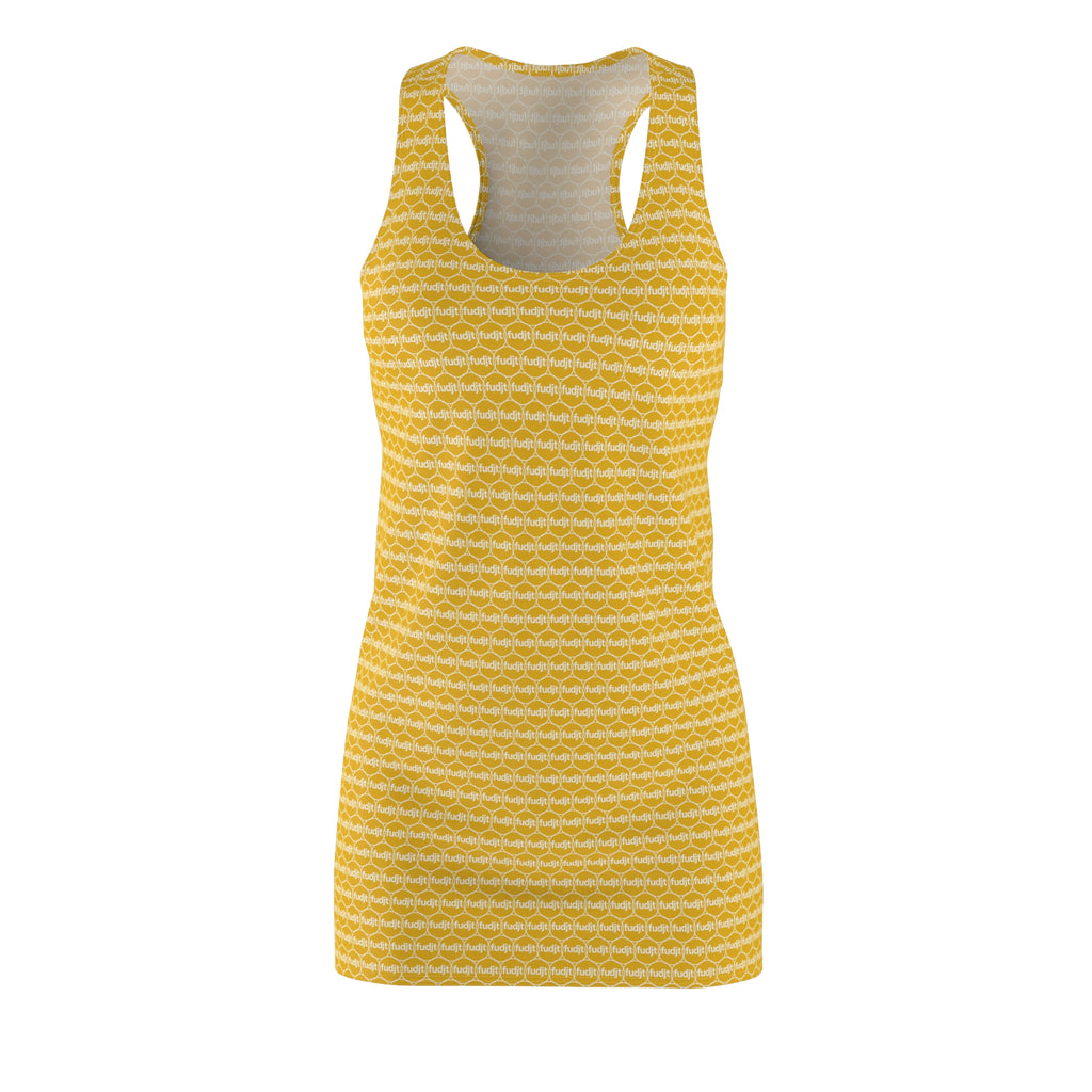 Yellow fudjt Unbroken Chain 1.25 Chic Racerback Dress
