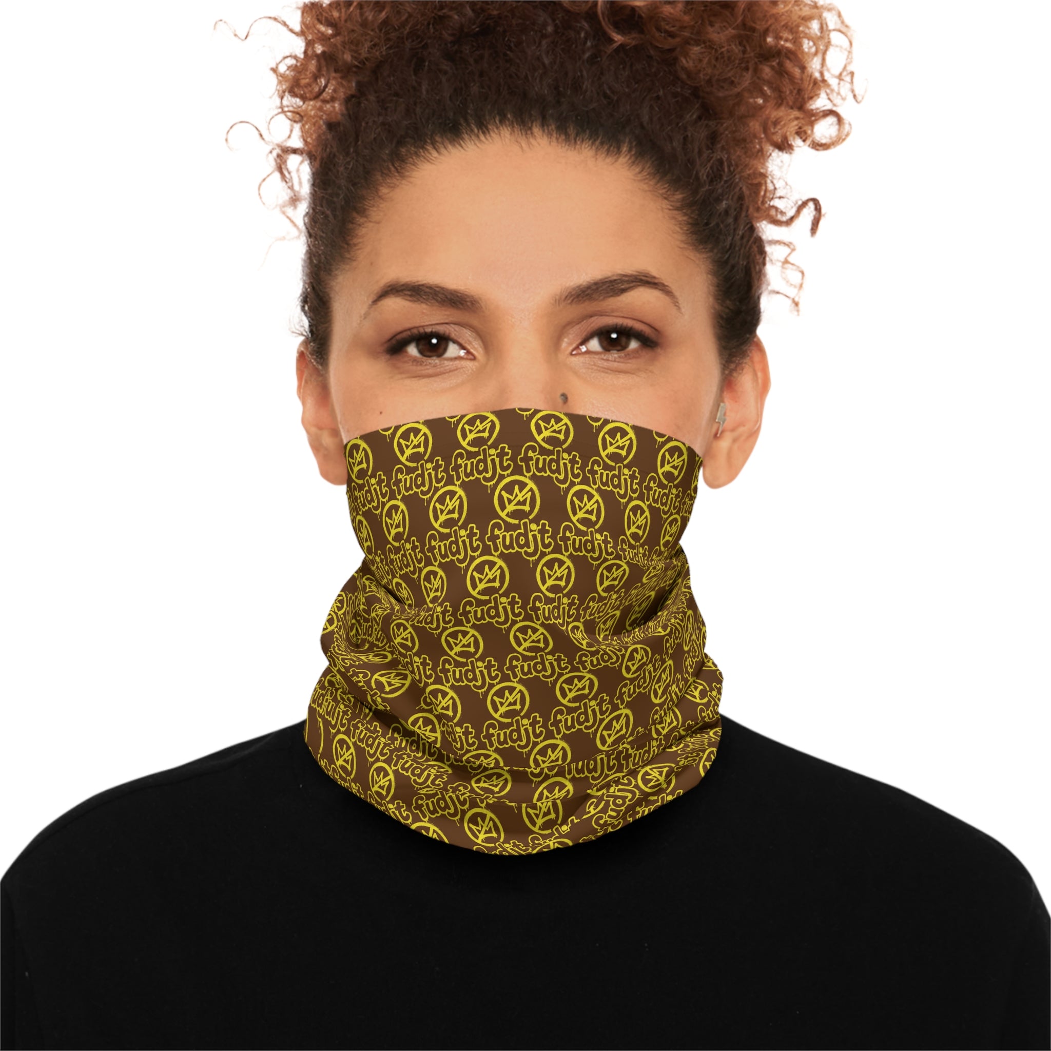 Brown Golden fudjt No Kings 1.25 Neck Gaiter