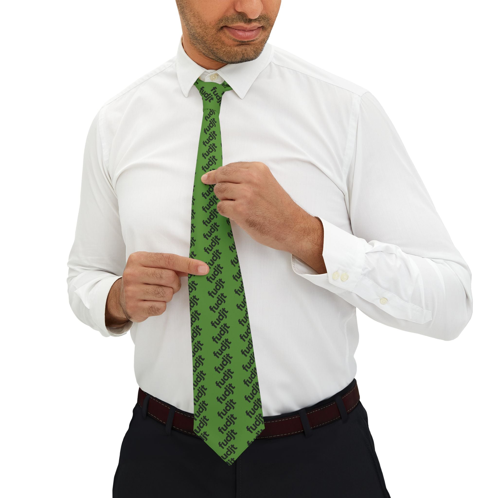 Green Black fudjt 45-50 Fine Necktie