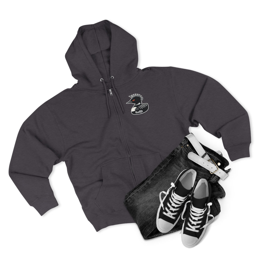 fudjt Rebel Loon Decoy Zip Hoodie | Front & Back Graphic | 9 Colors