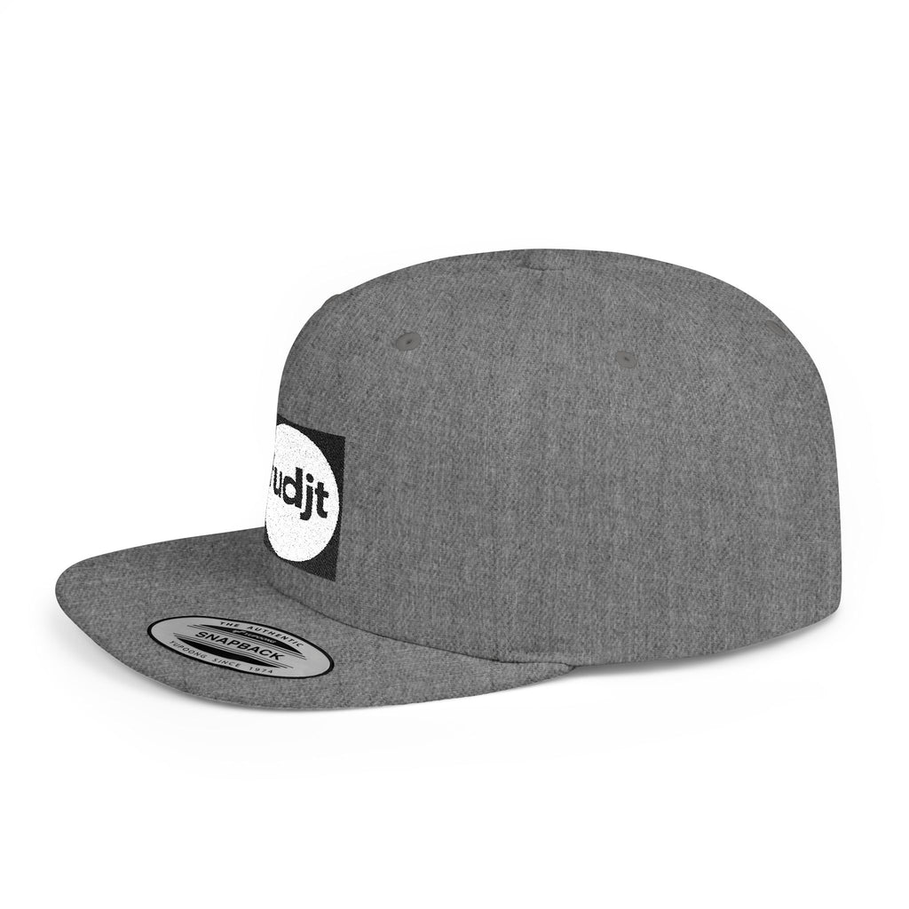 Black Square fudjt Circle Flat Bill Snapback Hat | Embroidered |  15 Colors