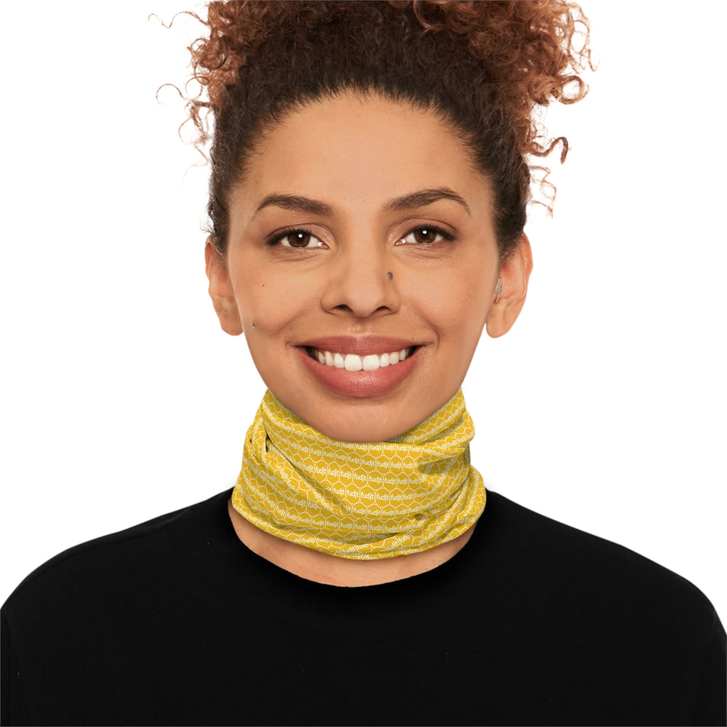 Yellow fudjt Unbroken Chain .5 Neck Gaiter