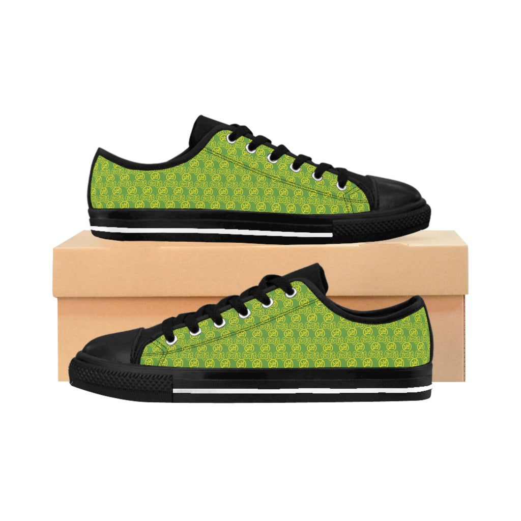 Green Golden fudjt No Kings Street Style Sneakers | Women & Girls All Over .5 Low Top