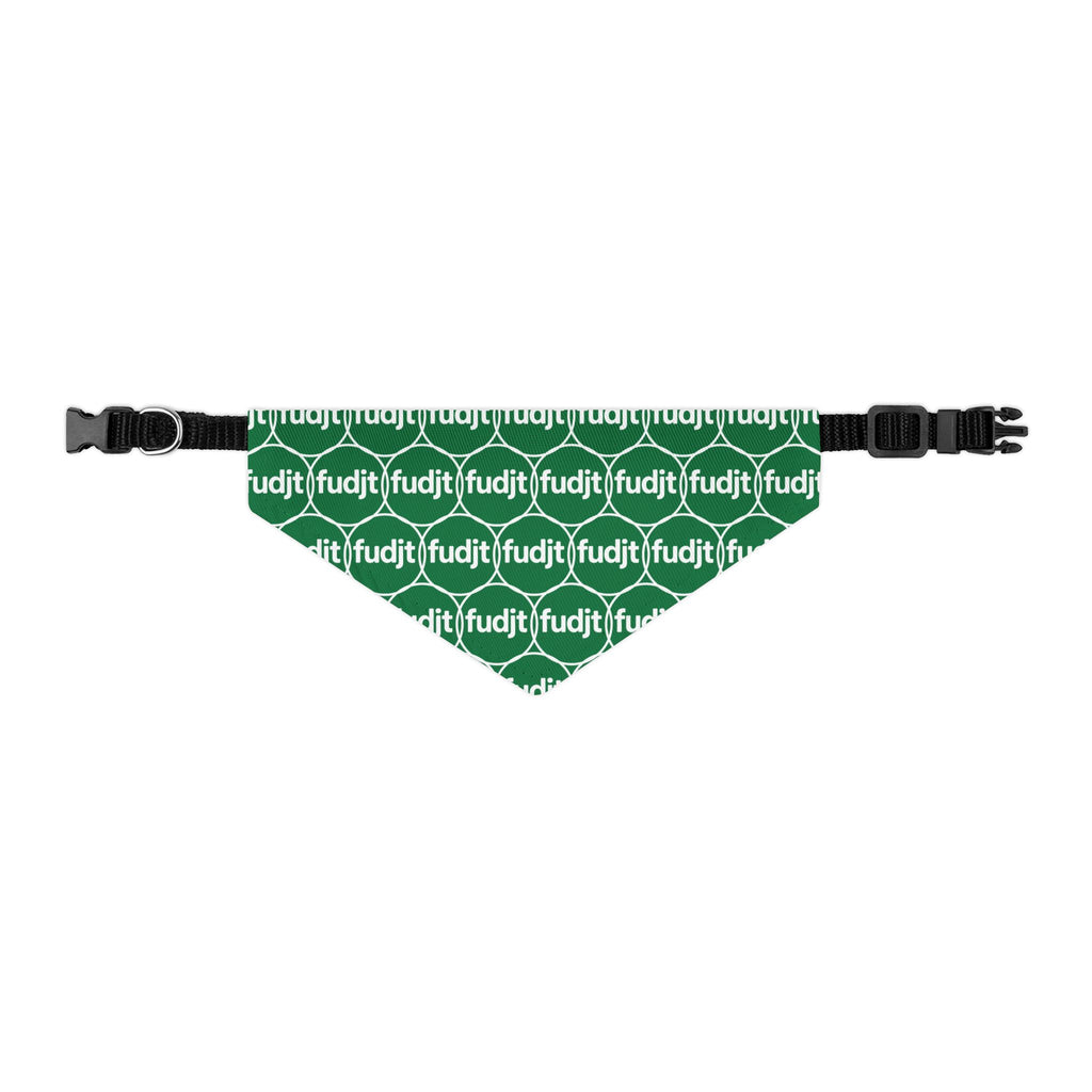 Dark Green fudjt Unbroken Chain 1.25  Bandana Collar for Dogs, Cats & More | 4 Sizes