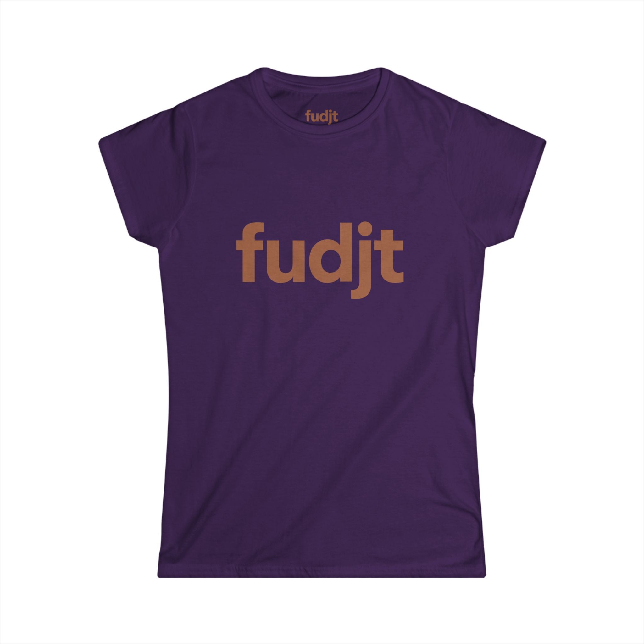 Women's Brown fudjt logo Comfy Stylie Tee | 12 Colors
