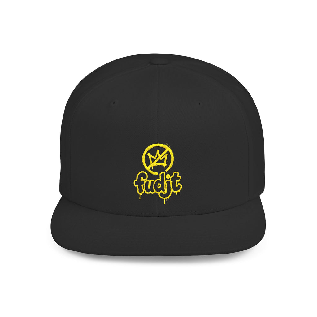 Golden fudjt No Kings Flat Bill Snapback Hat | Embroidered |  14 Colors