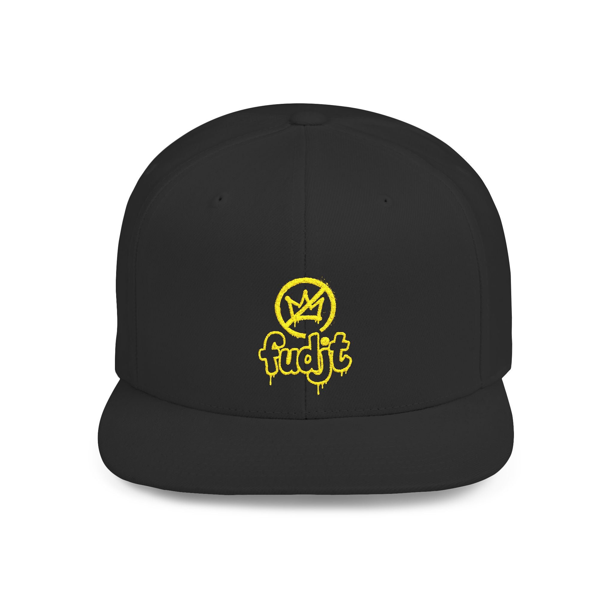 Golden fudjt No Kings Flat Bill Snapback Hat | Embroidered |  14 Colors