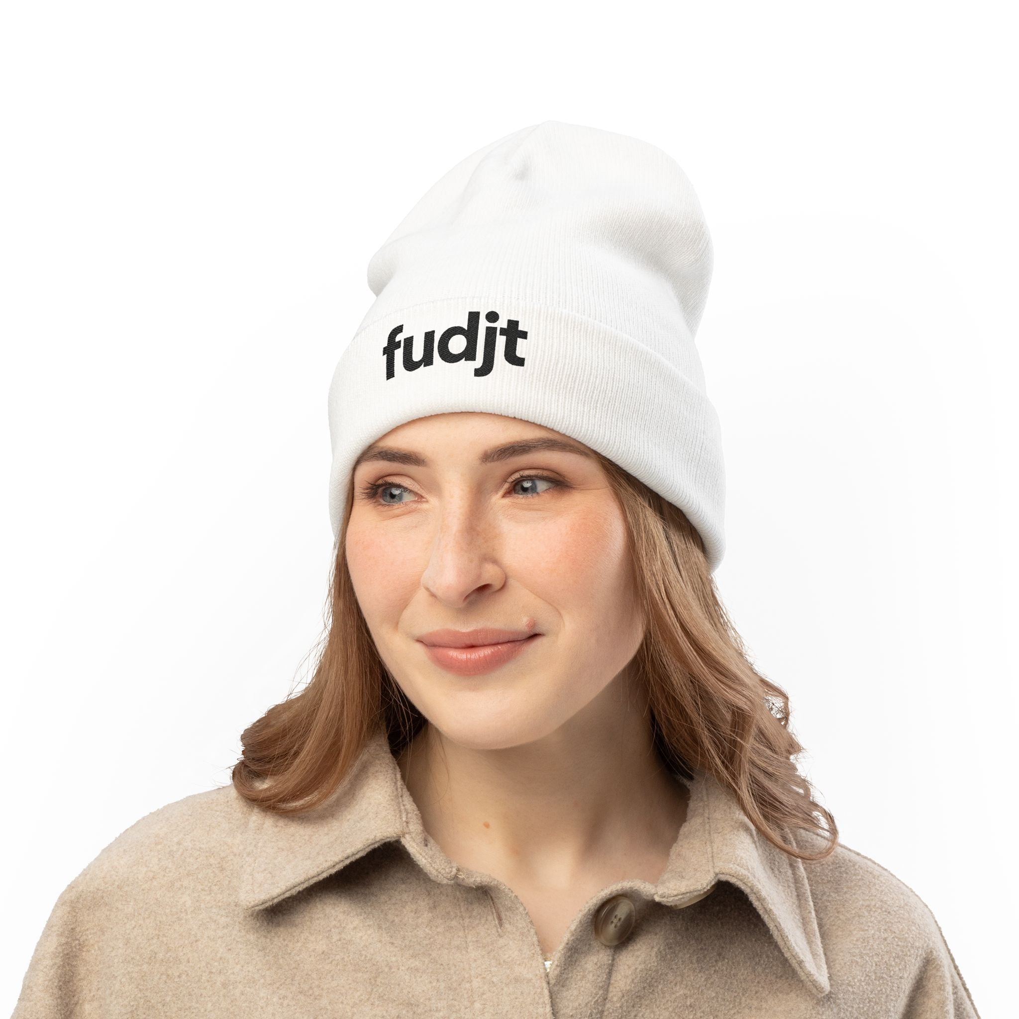 Stylish & Cozy fudjt Knit Beanie | Black Embroidery | 2 Colors