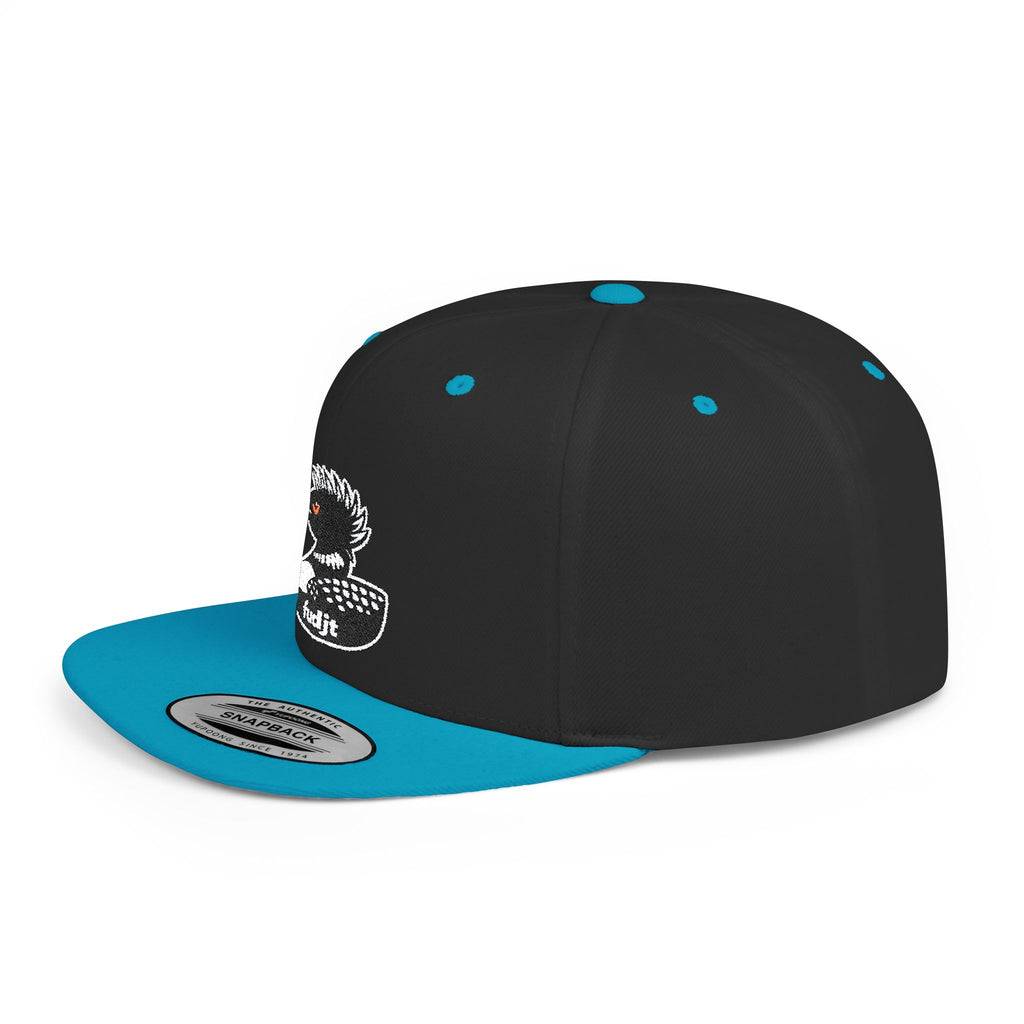 fudjt Flat Bill Snapback Hat | Rebel Loon Decoy Embroidery | 15 Colors