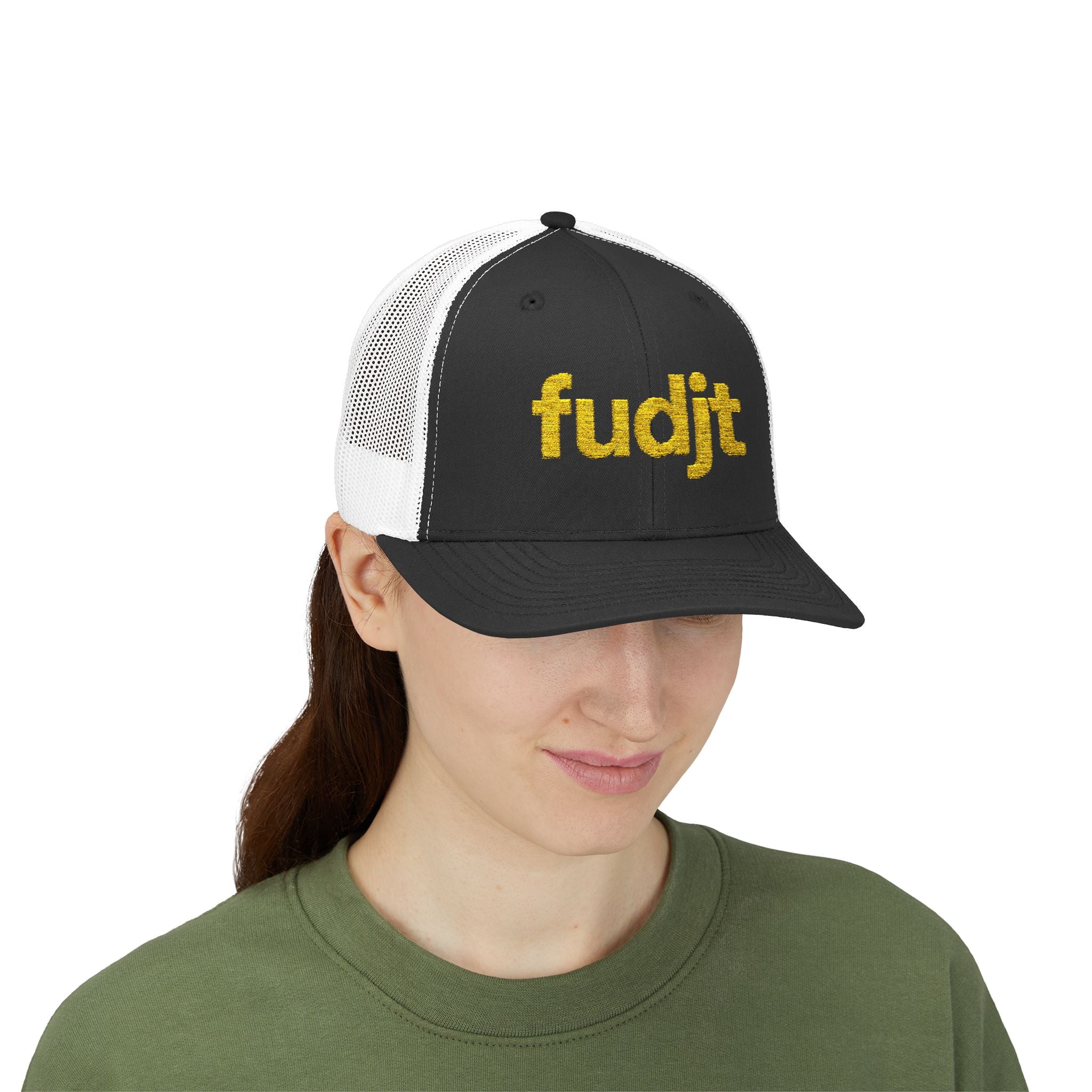 Gold fudjt logo Snapback Trucker Cap | 6 Colors