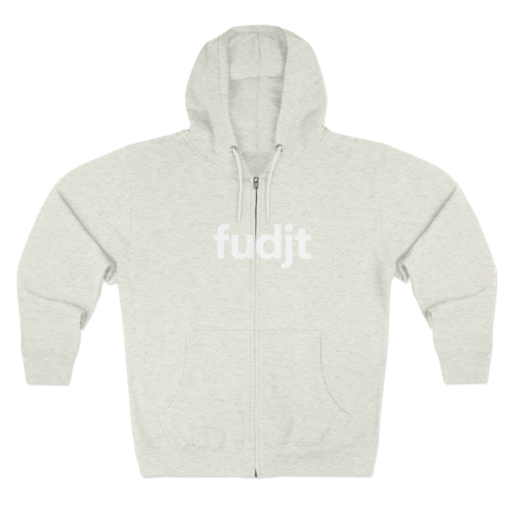 Zip Hoodie with White fudjt Design | Cozy Everyday Comfort | 7 Colors