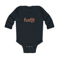 fudjt Baby - Long Sleeve Bodysuit with Brown logo - Cute Onesie | 7 Colors