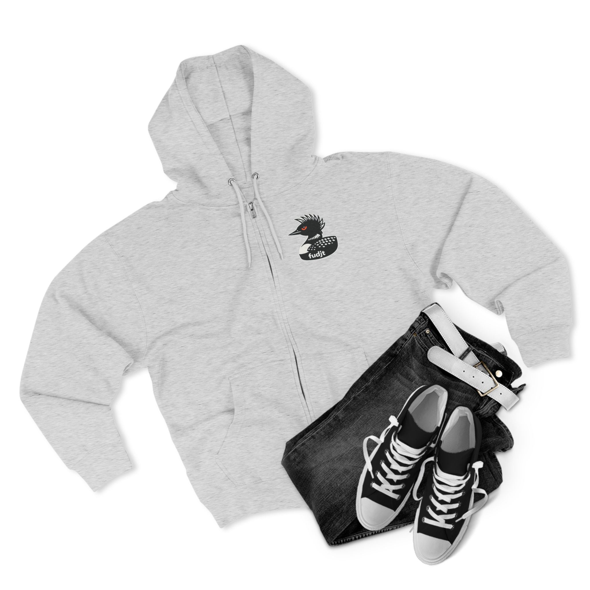 fudjt Rebel Loon Decoy Zip Hoodie | Front & Back Graphic | 9 Colors