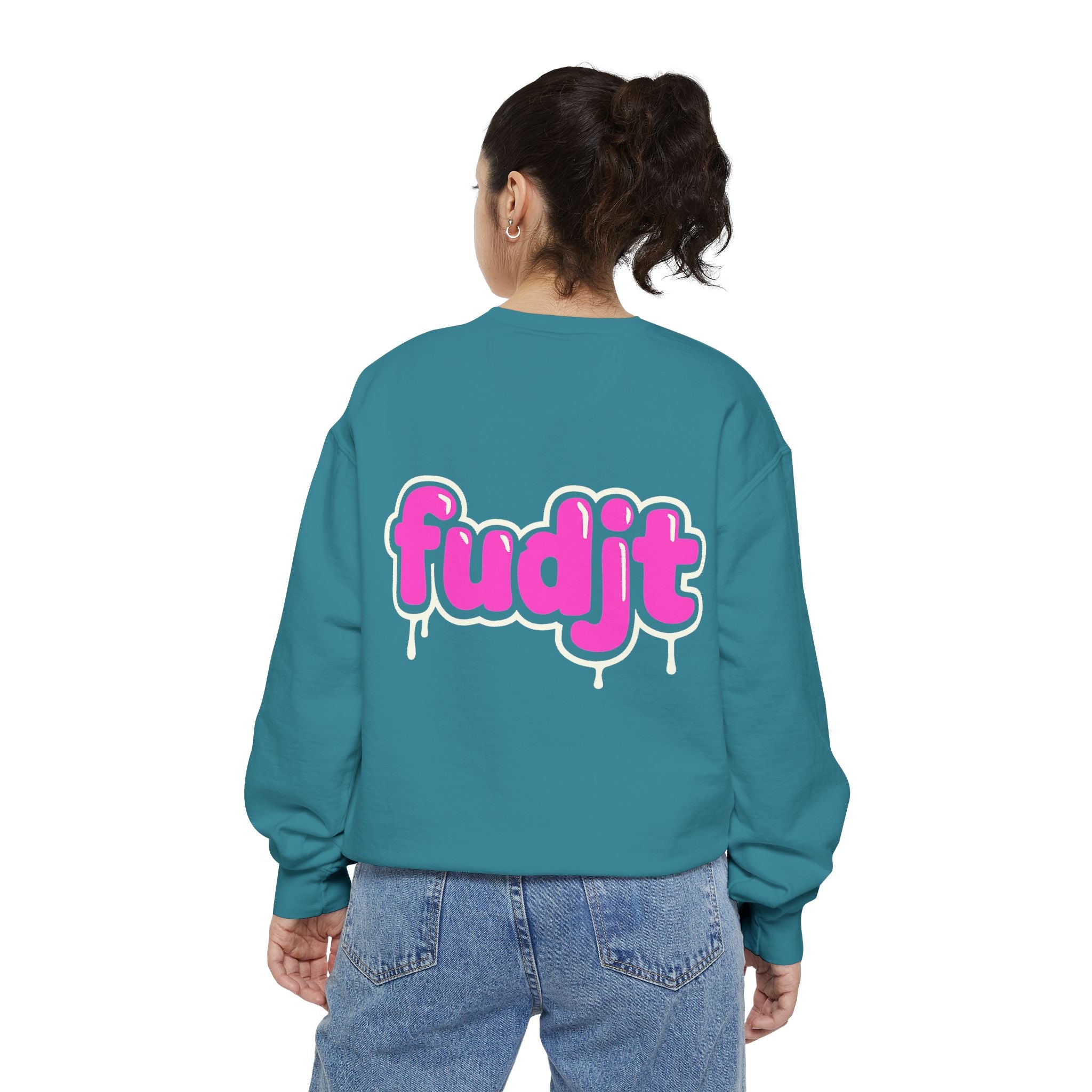 Rebel Loon fudjt Retro Wildlife Crewneck, Bold Pink Drip Backside | 14 Colors