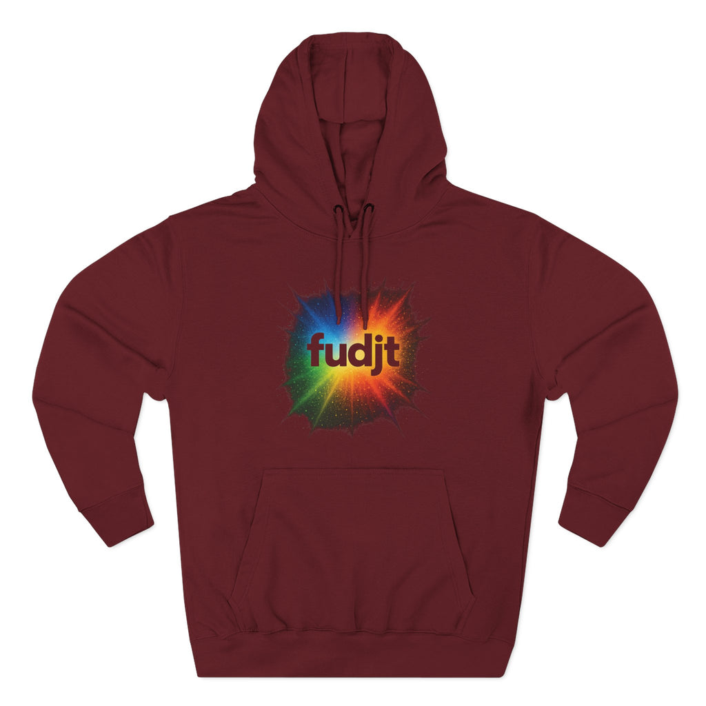 fudjt Burst of Empowerment Hoodie – Premium Fleece Pullover with Explosion of Color | 14 Colors