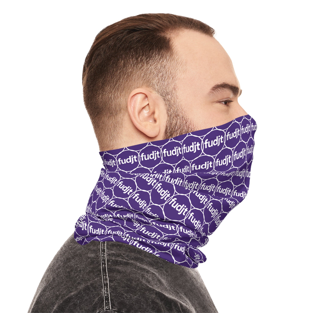 Purple & White fudjt Unbroken Chain 1.25 Neck Gaiter