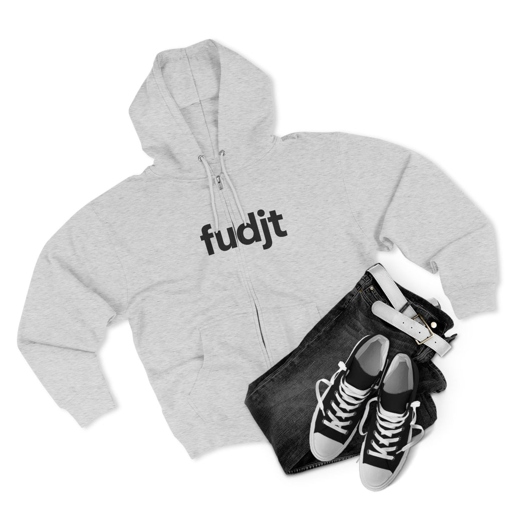 Zip Hoodie with Black fudjt Design | Cozy Everyday Comfort | 6 Colors