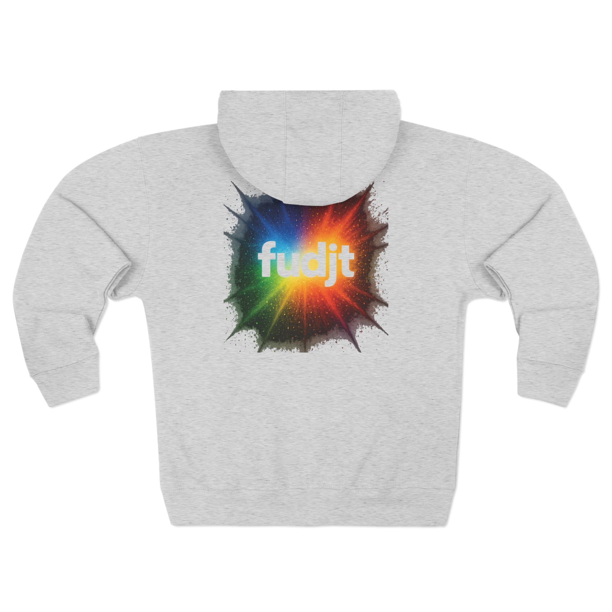 fudjt Burst of Empowerment Zip Hoodie | Front & Back Graphic | 8 Colors