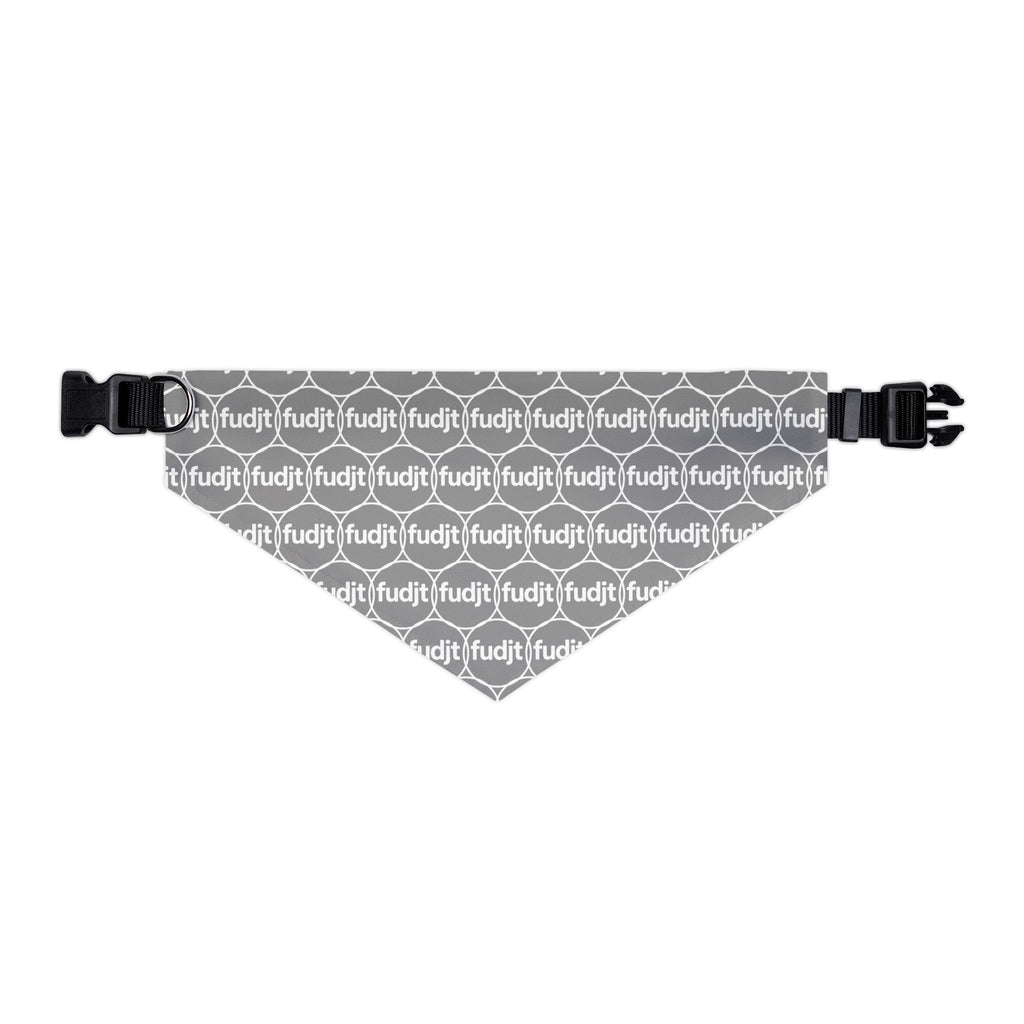 Gray fudjt Unbroken Chain 1.25  Bandana Collar for Dogs, Cats & More | 4 Sizes