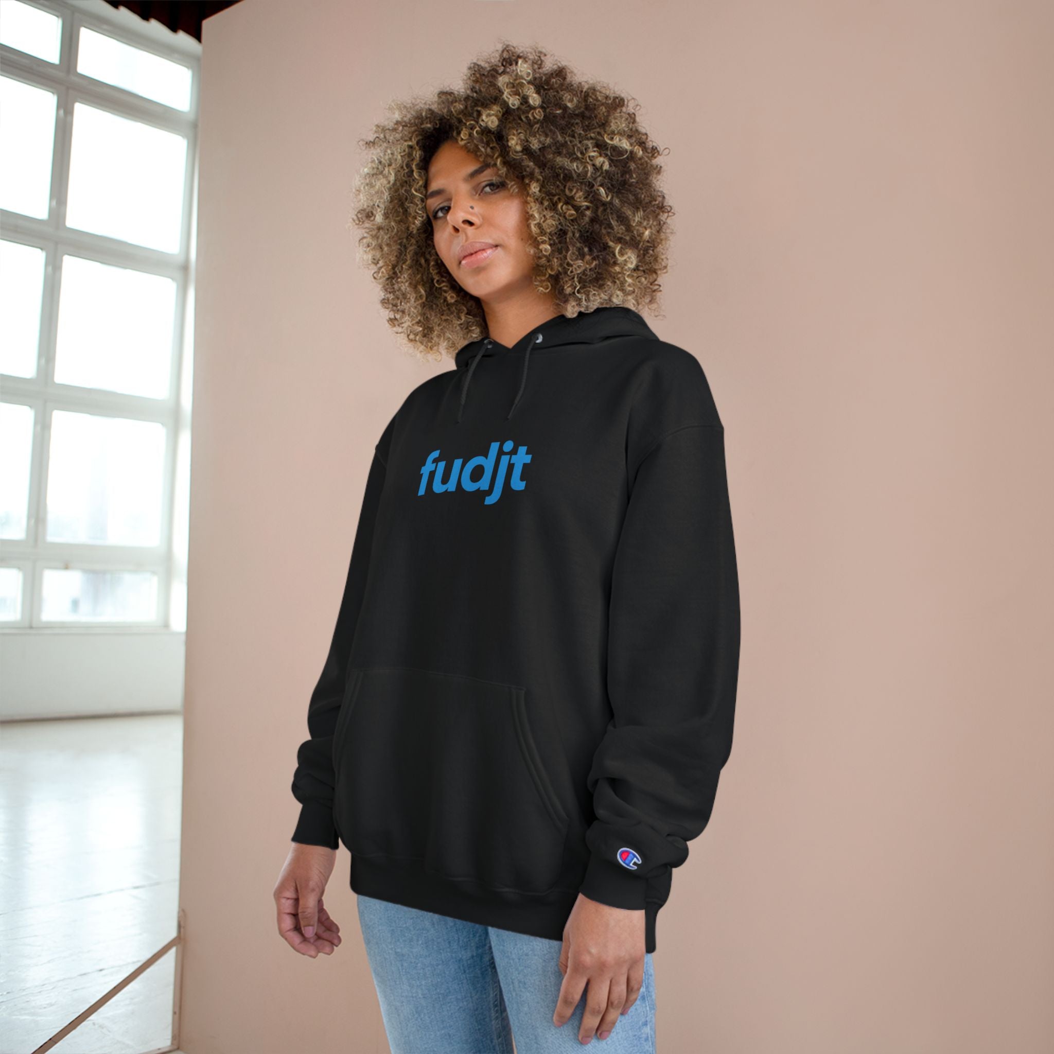 Monster Power Champion Hoodie - Retro Godzilla | fudjt vs. The Machine | Blue fudjt | 7 Colors
