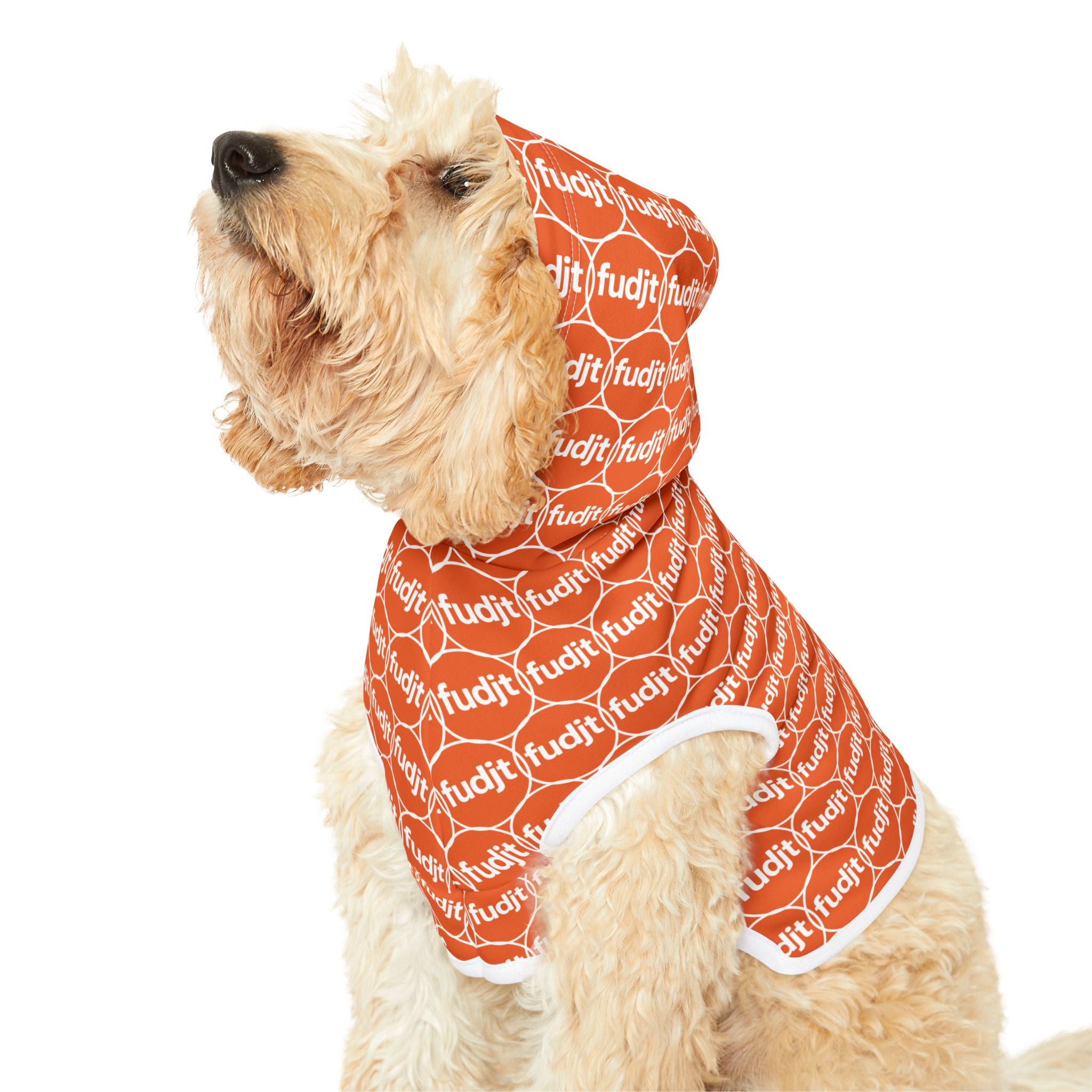 Orange fudjt Pet Hoodie | Unbroken Chain 2.5 | 7 Sizes