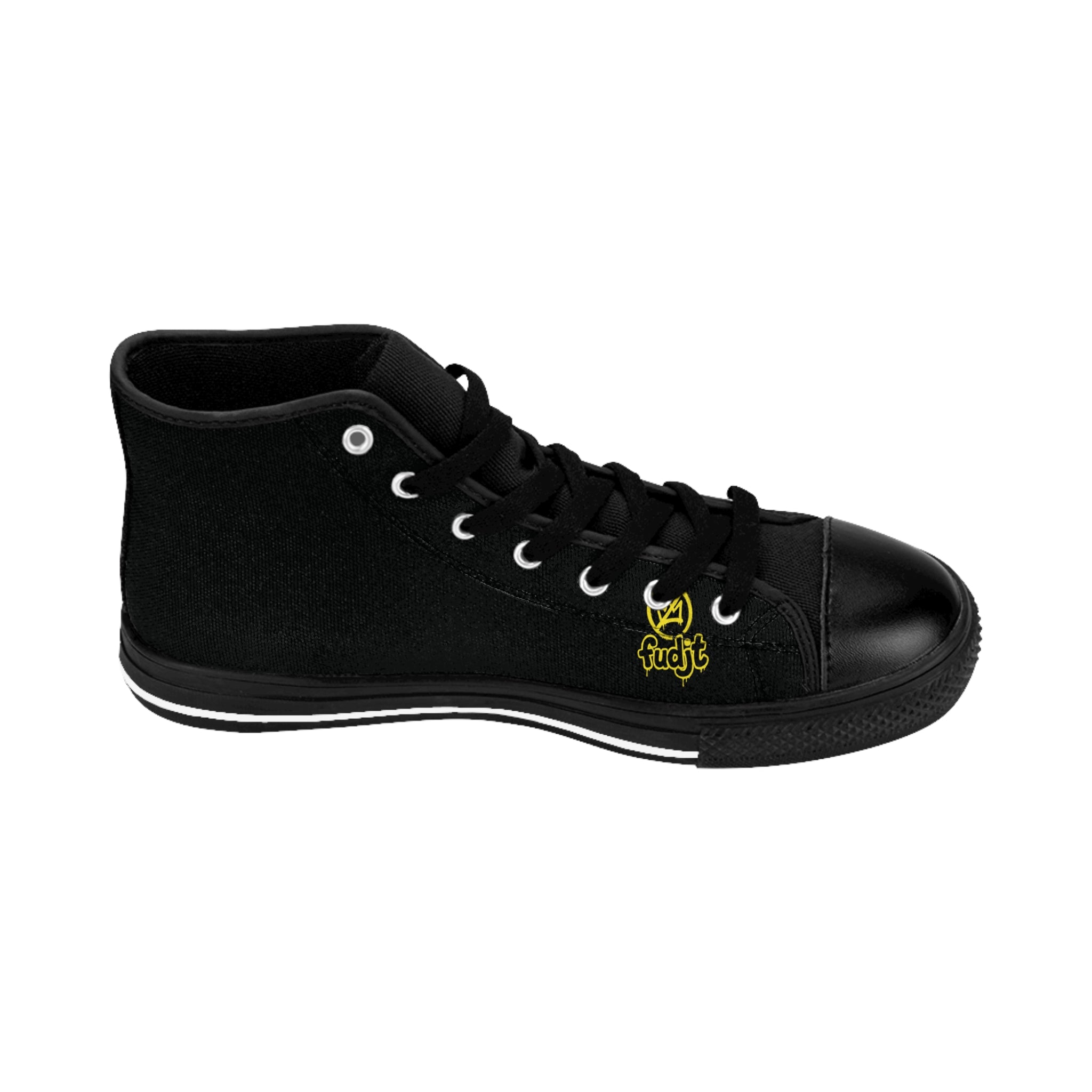 Black Golden fudjt No Kings Street Style Sneakers | Men & Boys 3.75 High Top