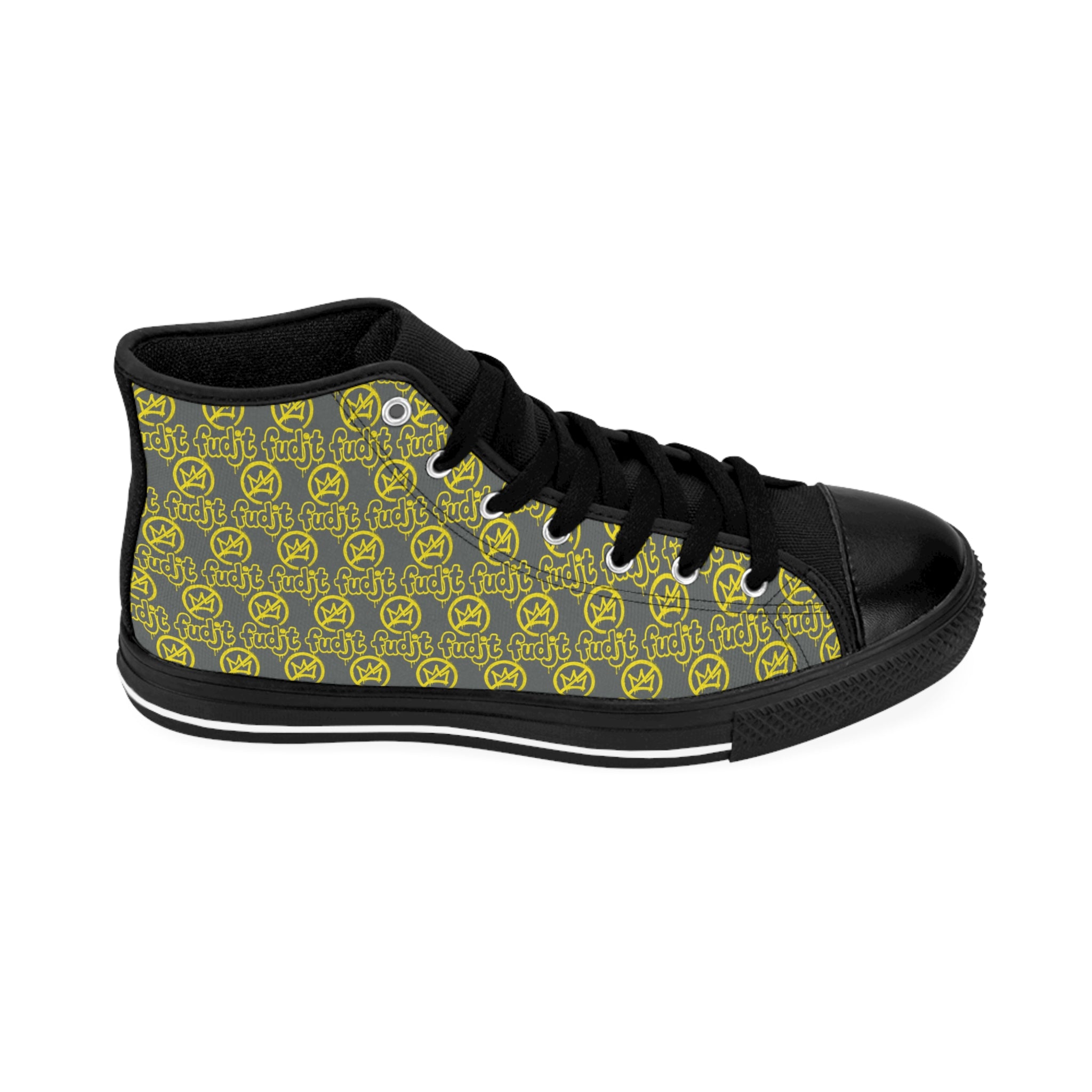 Dark Gray Golden fudjt No Kings Street Style Sneakers | Women & Girls 1 High Top