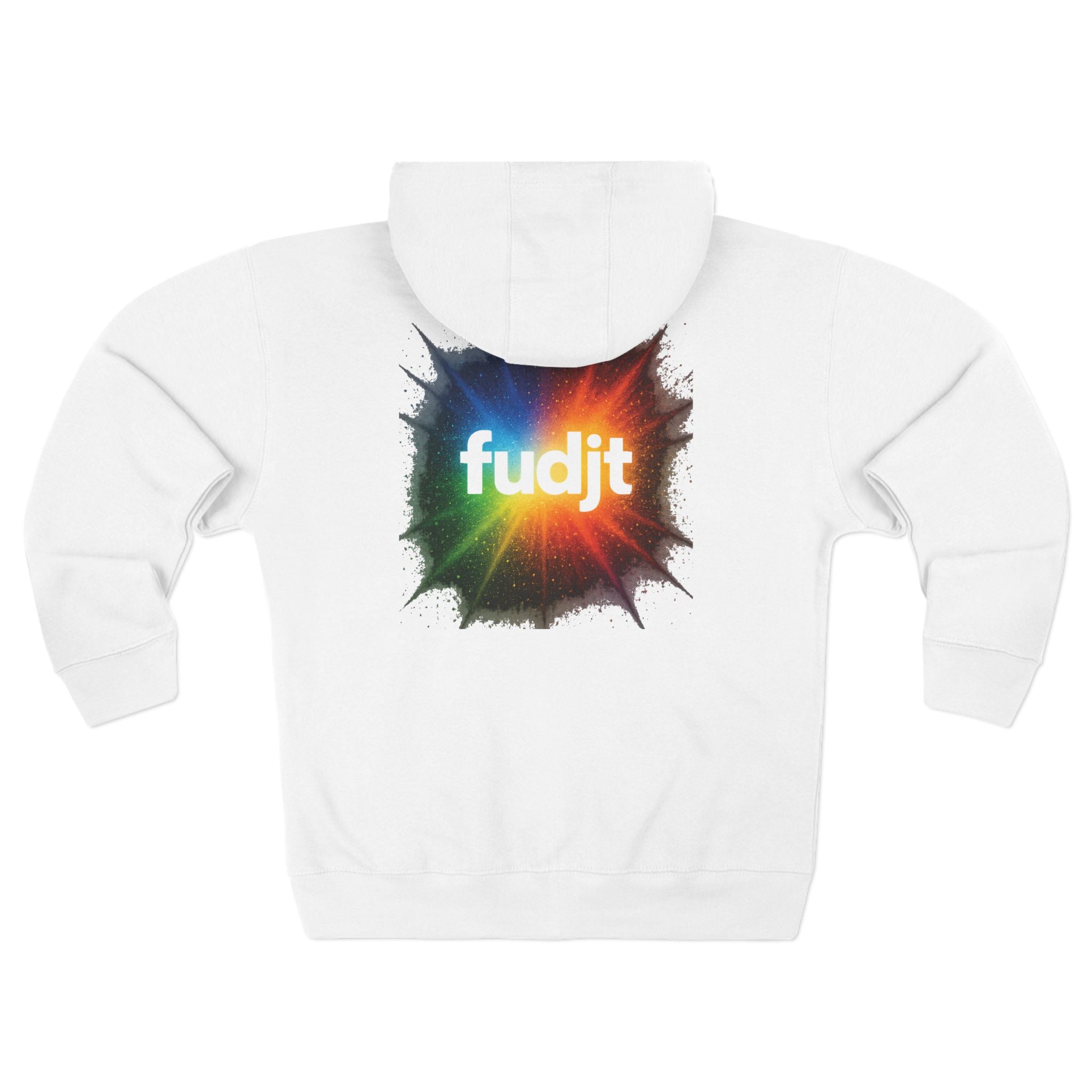 fudjt Burst of Empowerment Zip Hoodie | Front & Back Graphic | 8 Colors