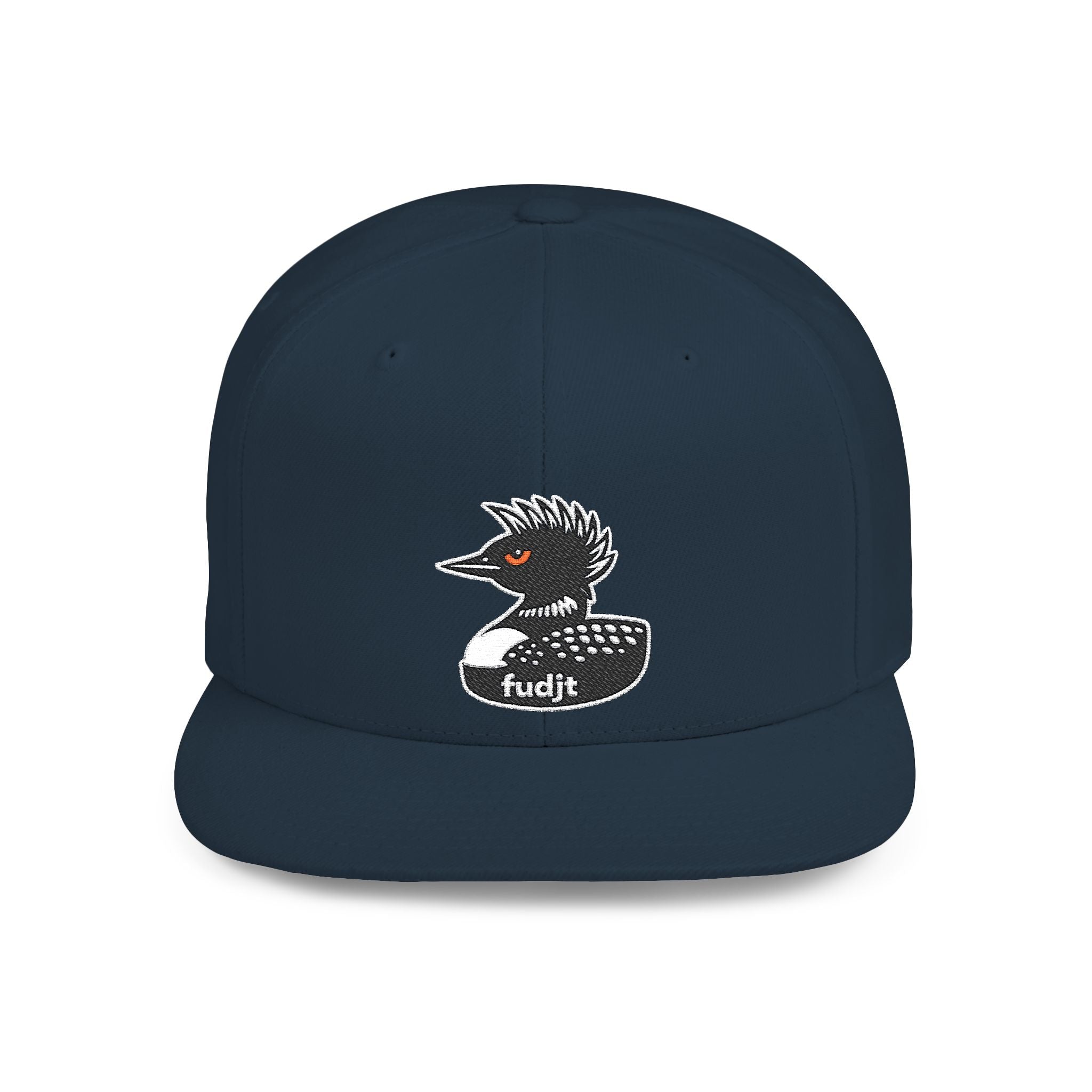 fudjt Flat Bill Snapback Hat | Rebel Loon Decoy Embroidery | 15 Colors