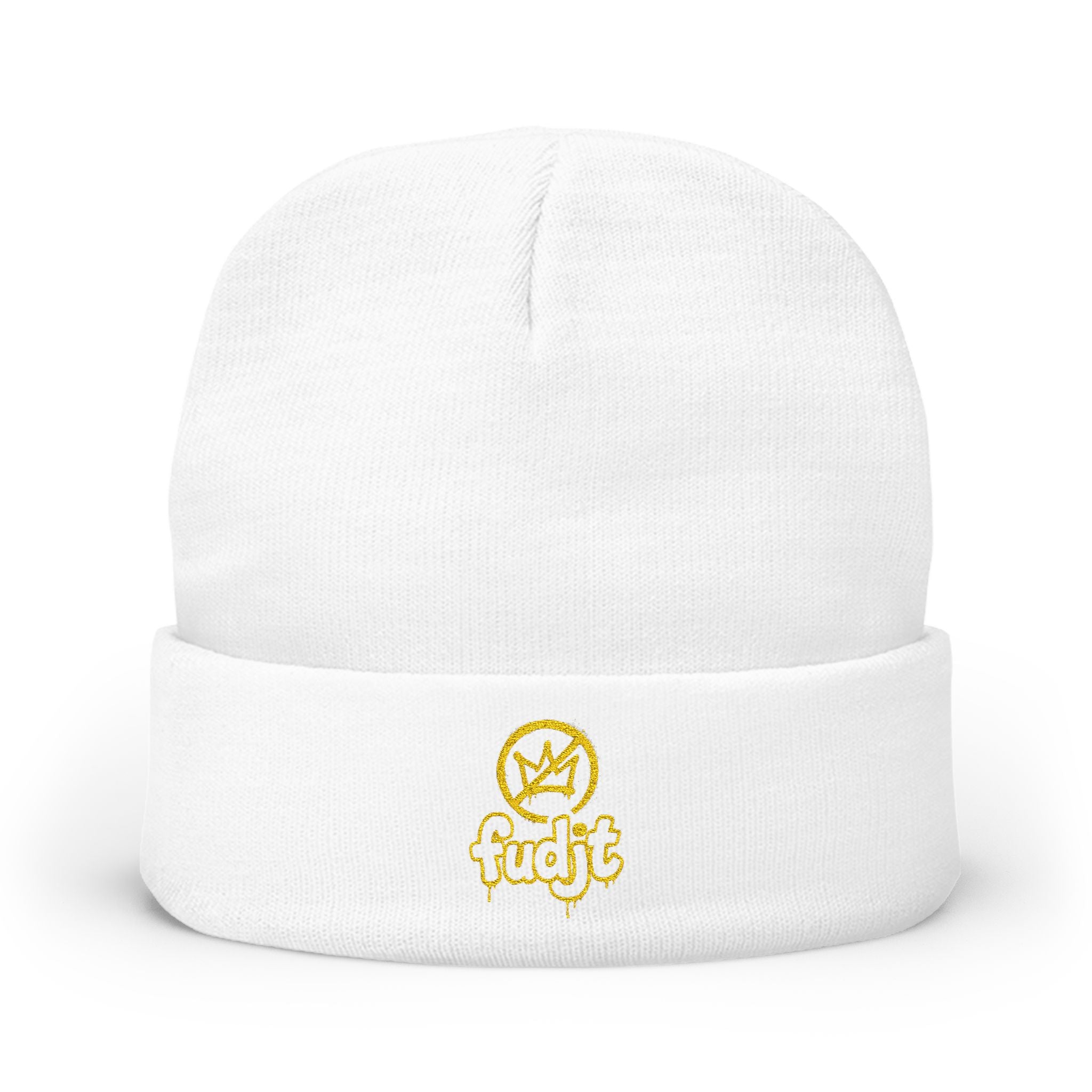 fudjt No Kings Knit Beanie | Gold Embroidery | 6 Colors