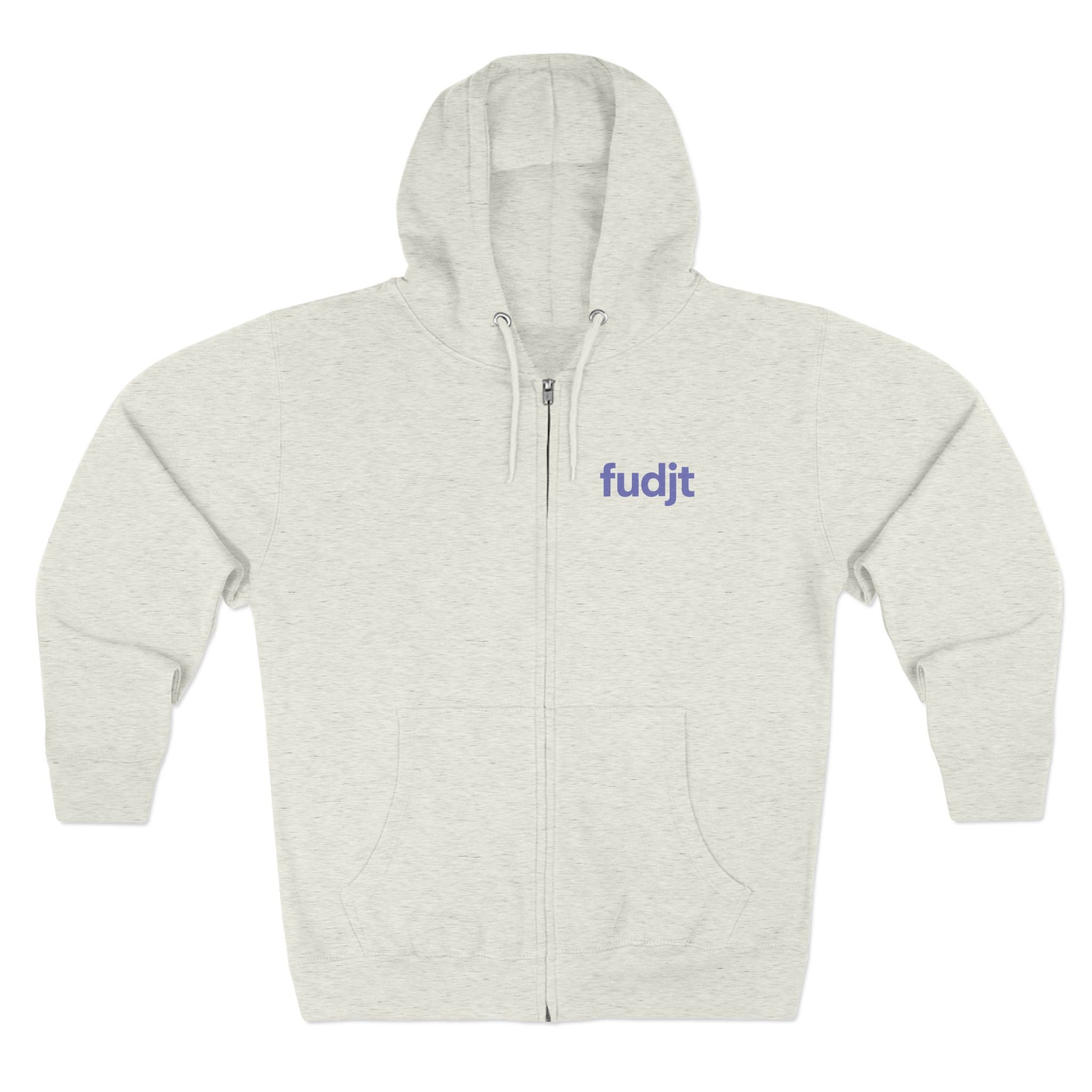 Zip Hoodie with Bigfoot Rising + Light Blue fudjt | Front & Back Graphic | 9 Colors